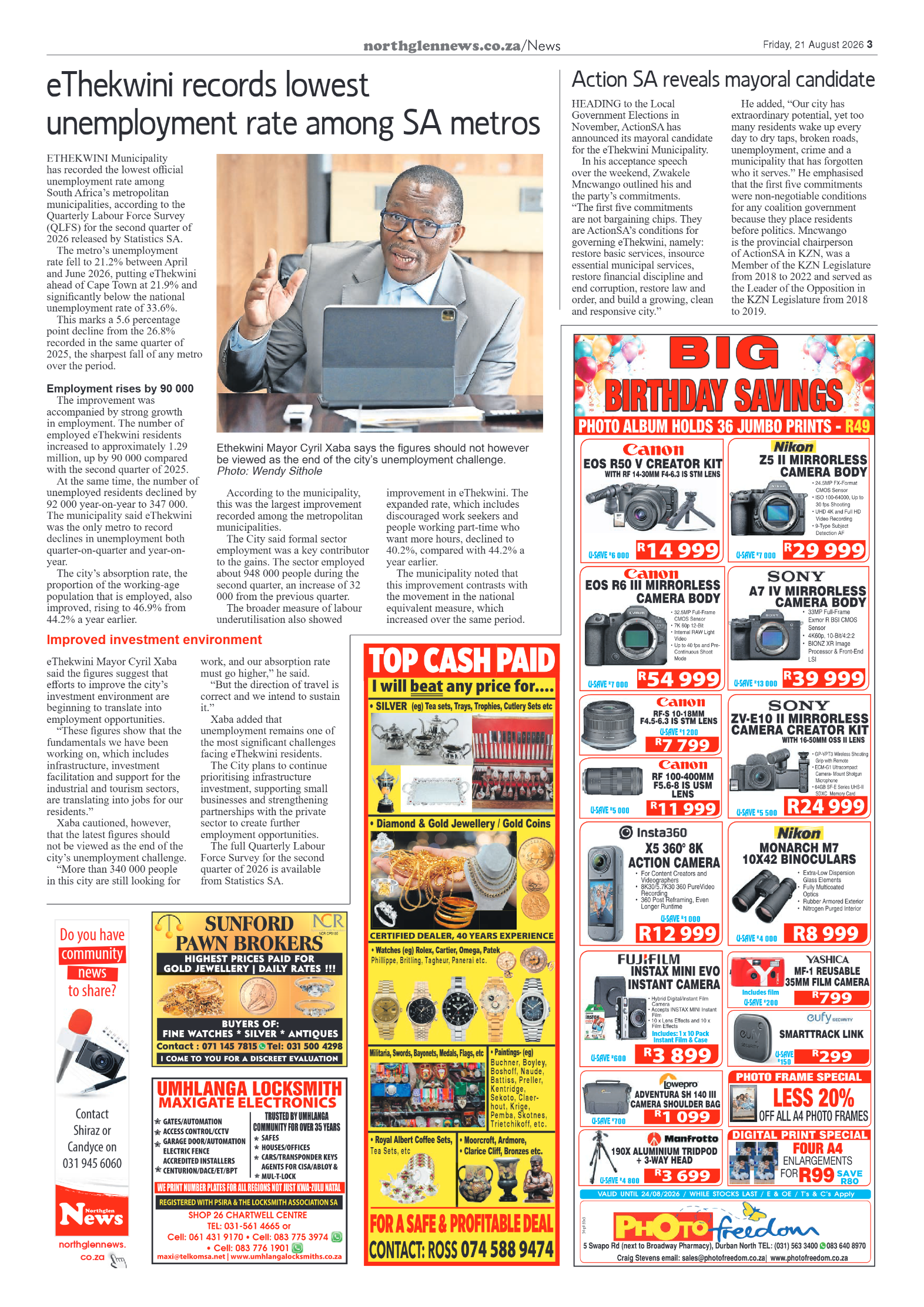 Northglen News 21 August 2026 page 3