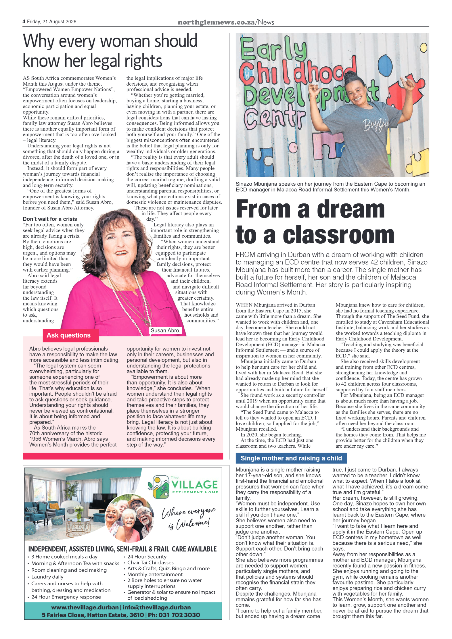 Northglen News 21 August 2026 page 4