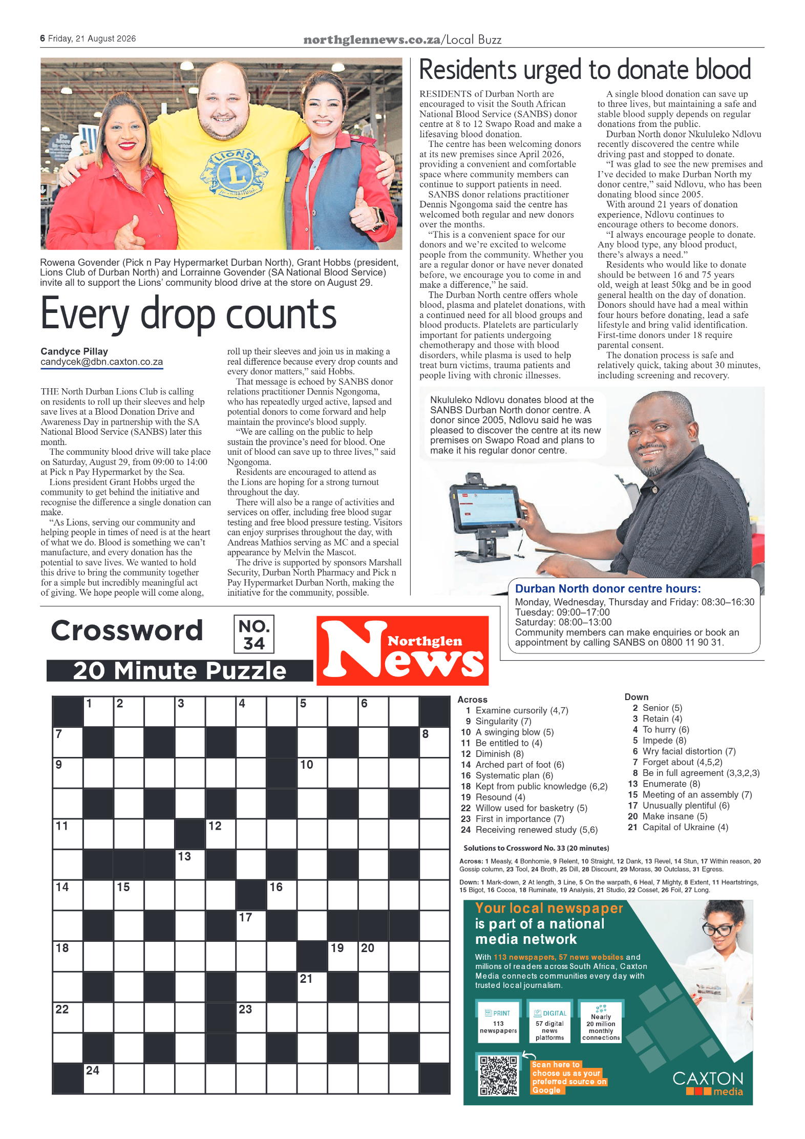 Northglen News 21 August 2026 page 6