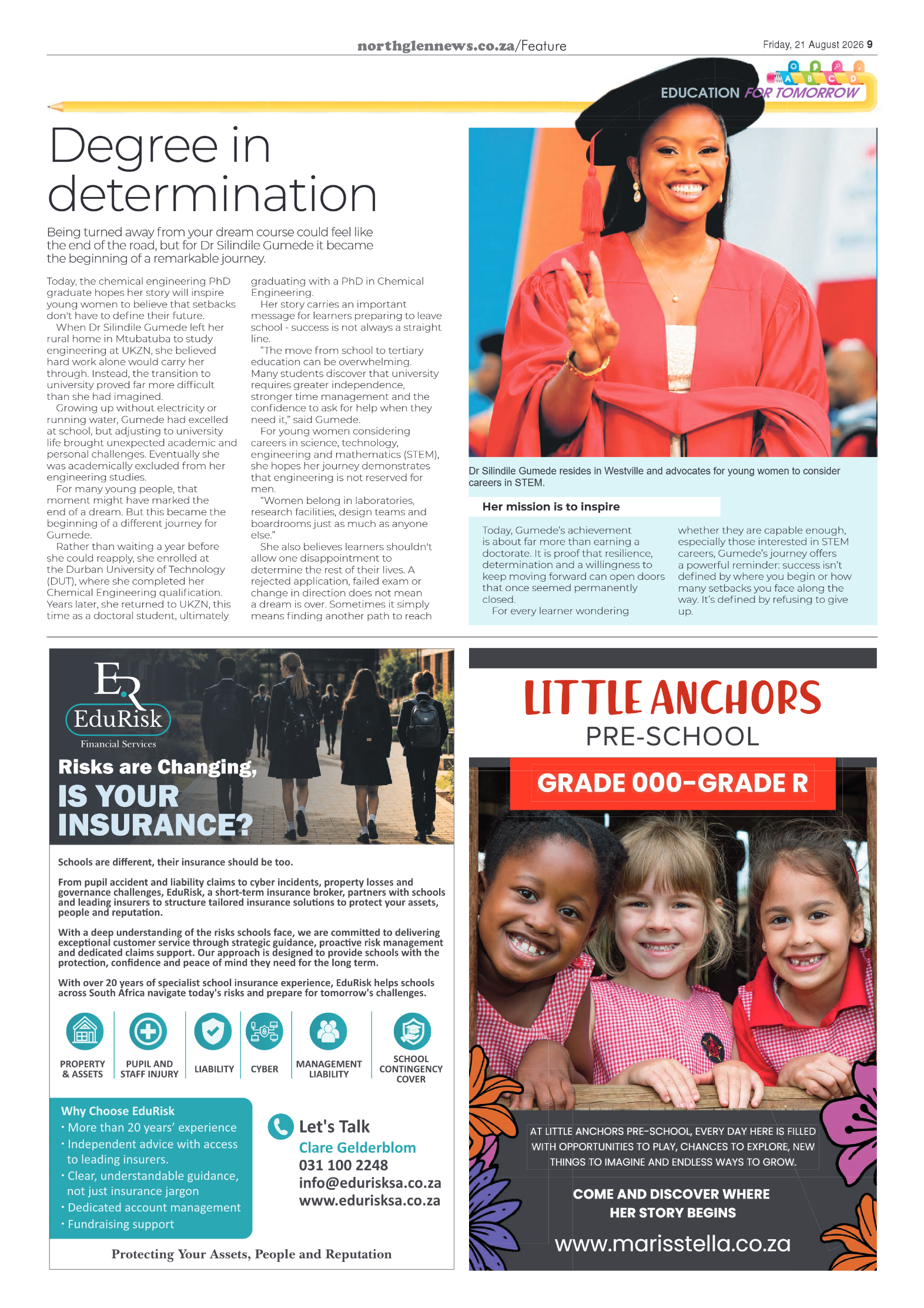 Northglen News 21 August 2026 page 9