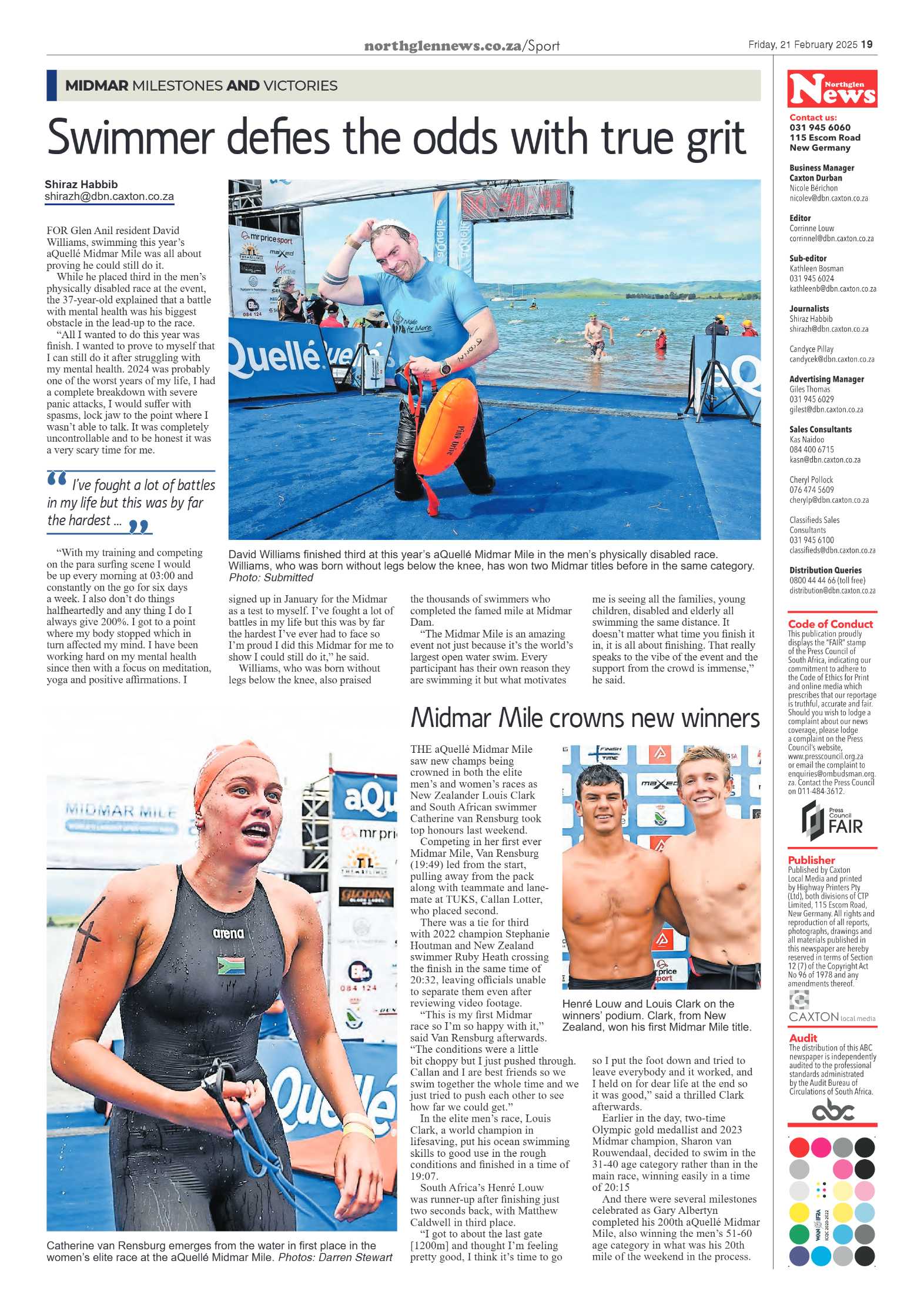 Northglen News 21 February 2025 page 19