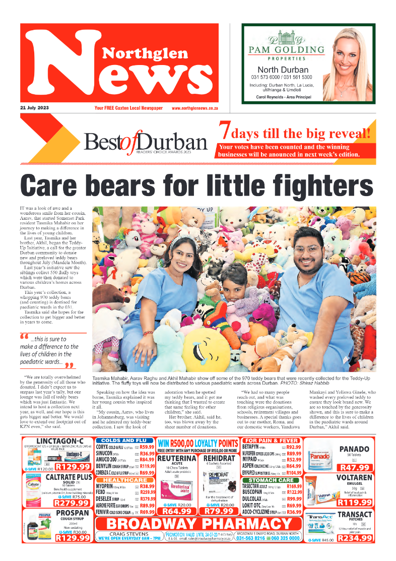 Northglen News 21 July 2023 page 1