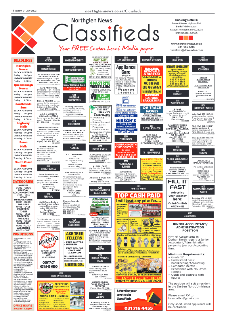 Northglen News 21 July 2023 page 14