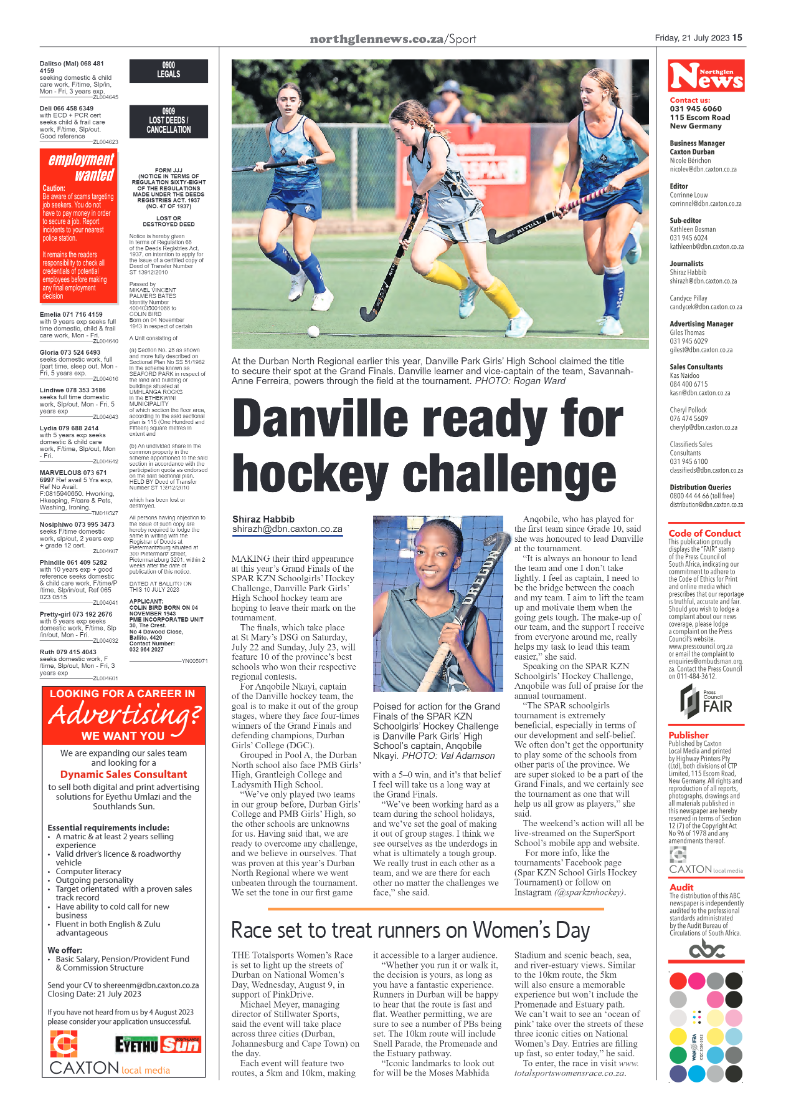 Northglen News 21 July 2023 page 15
