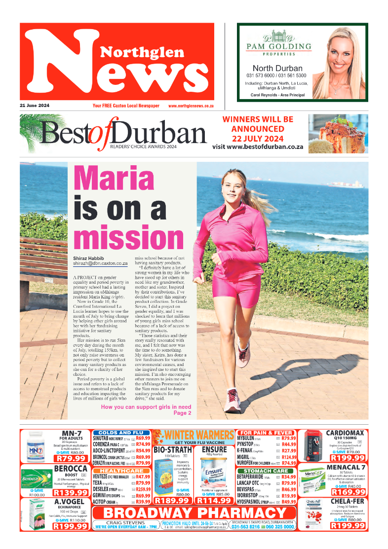 Northglen News 21 June 2024 page 1