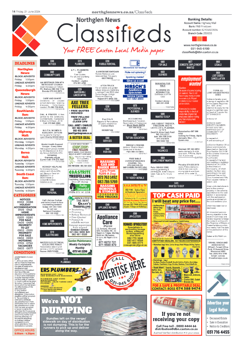 Northglen News 21 June 2024 page 14