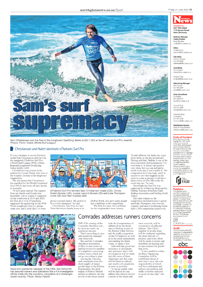 Northglen News 21 June 2024 page 15