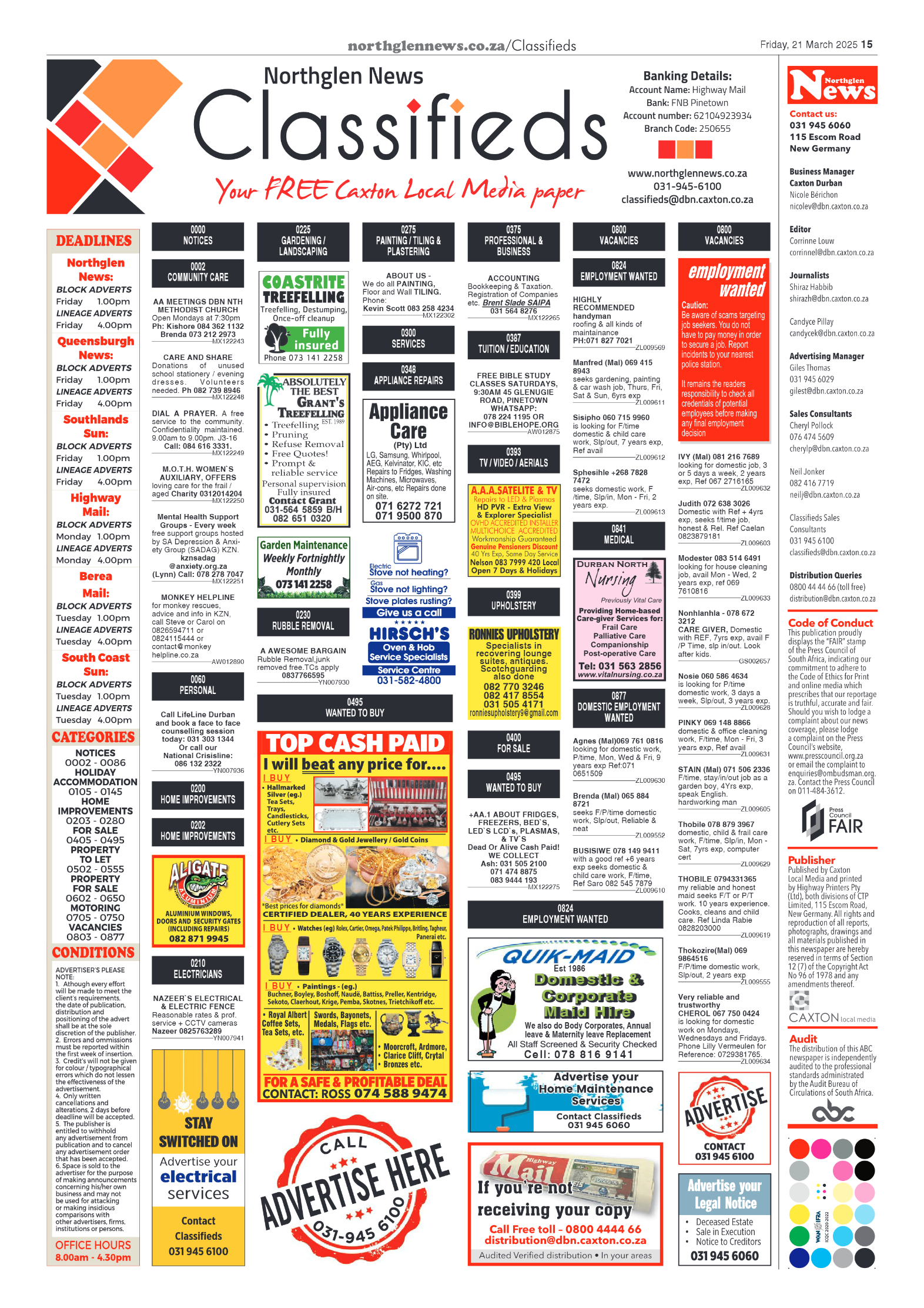 Northglen News 21 March 2025 page 15