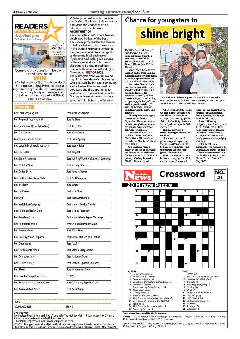 Northglen News 21 May 2021 page 12