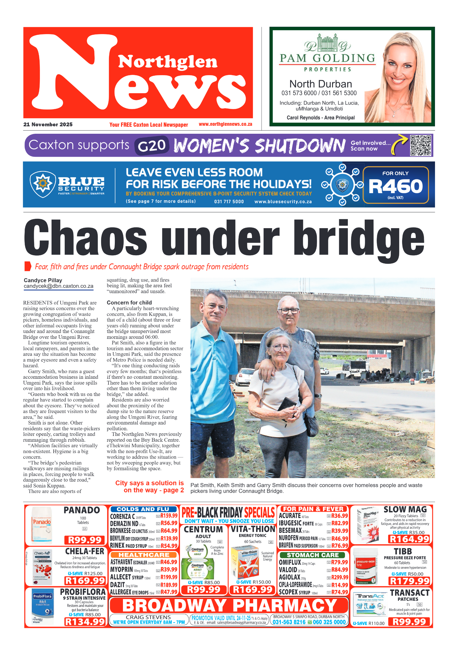 Northglen News 21 November 2025 page 1