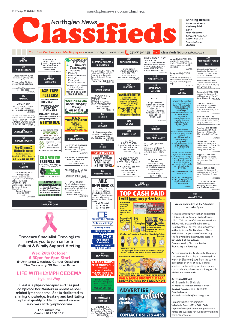 Northglen News 21 October 2022 page 14