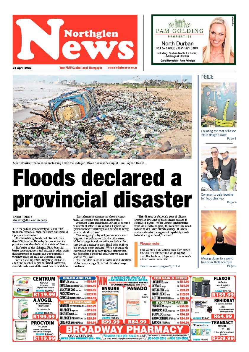 Northglen News 22 April 2022 page 1