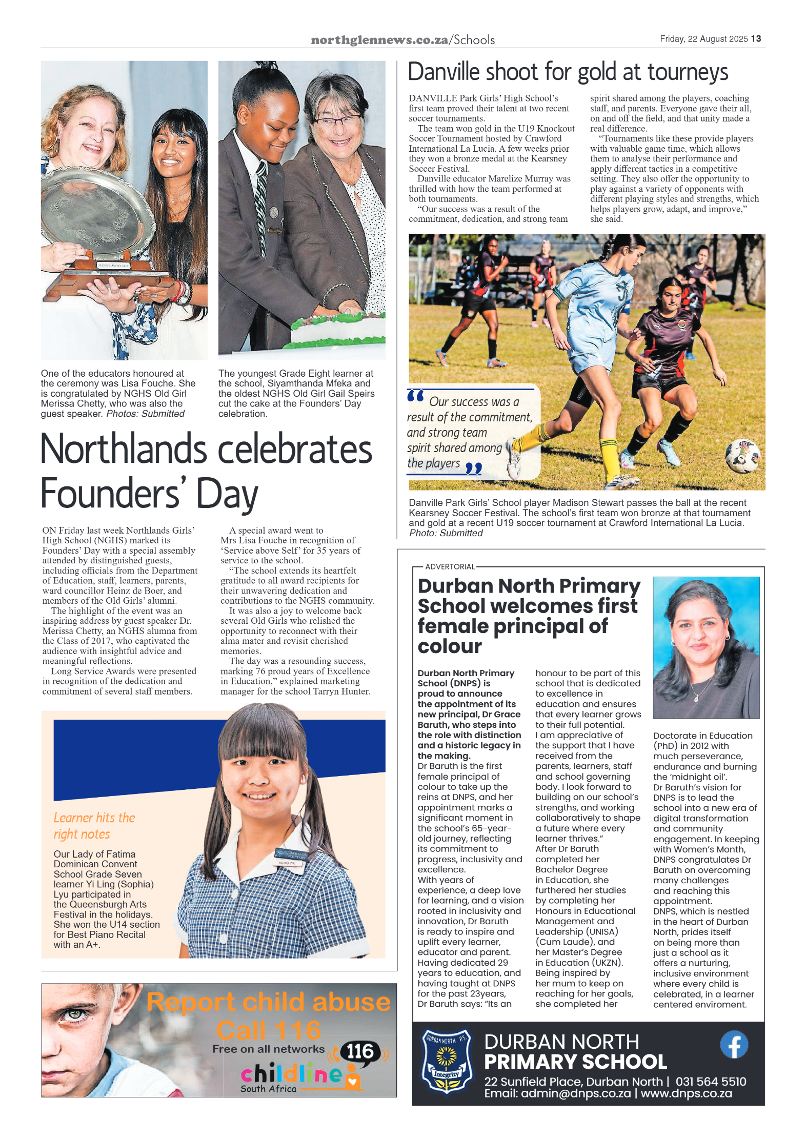 Northglen News 22 August 2025 page 13
