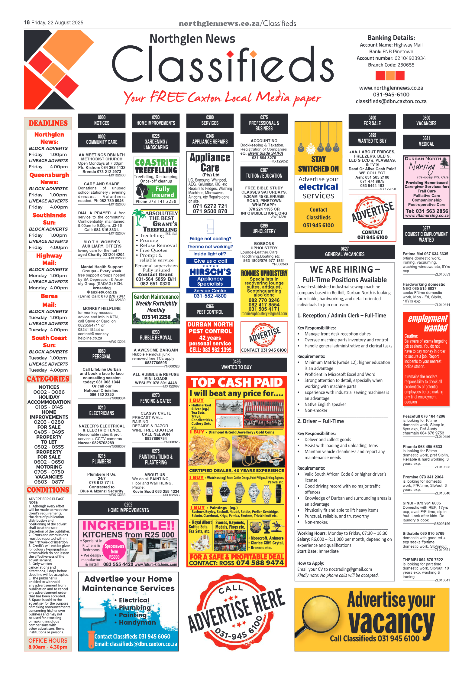 Northglen News 22 August 2025 page 18