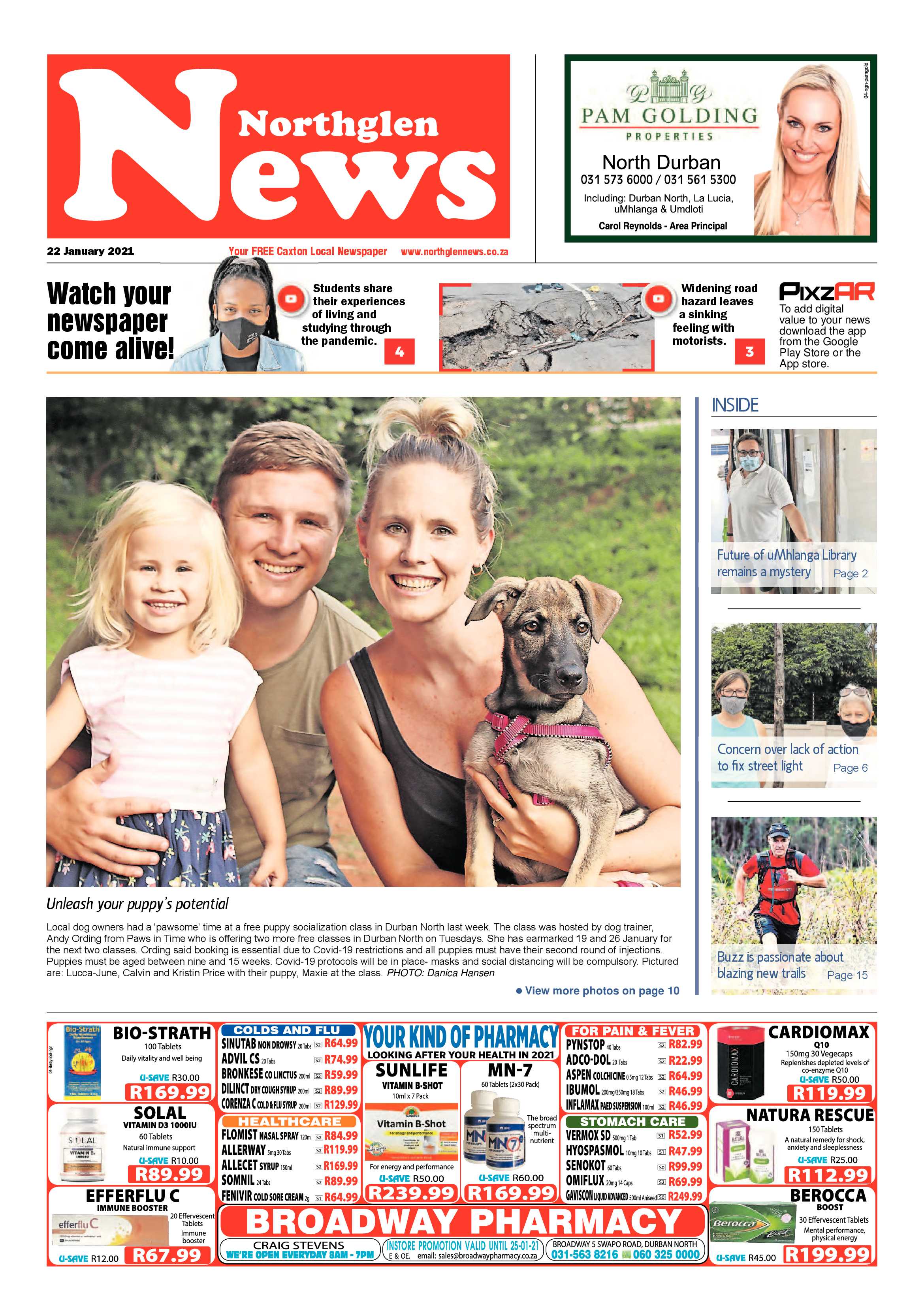 Northglen News 22 January 2021 page 1