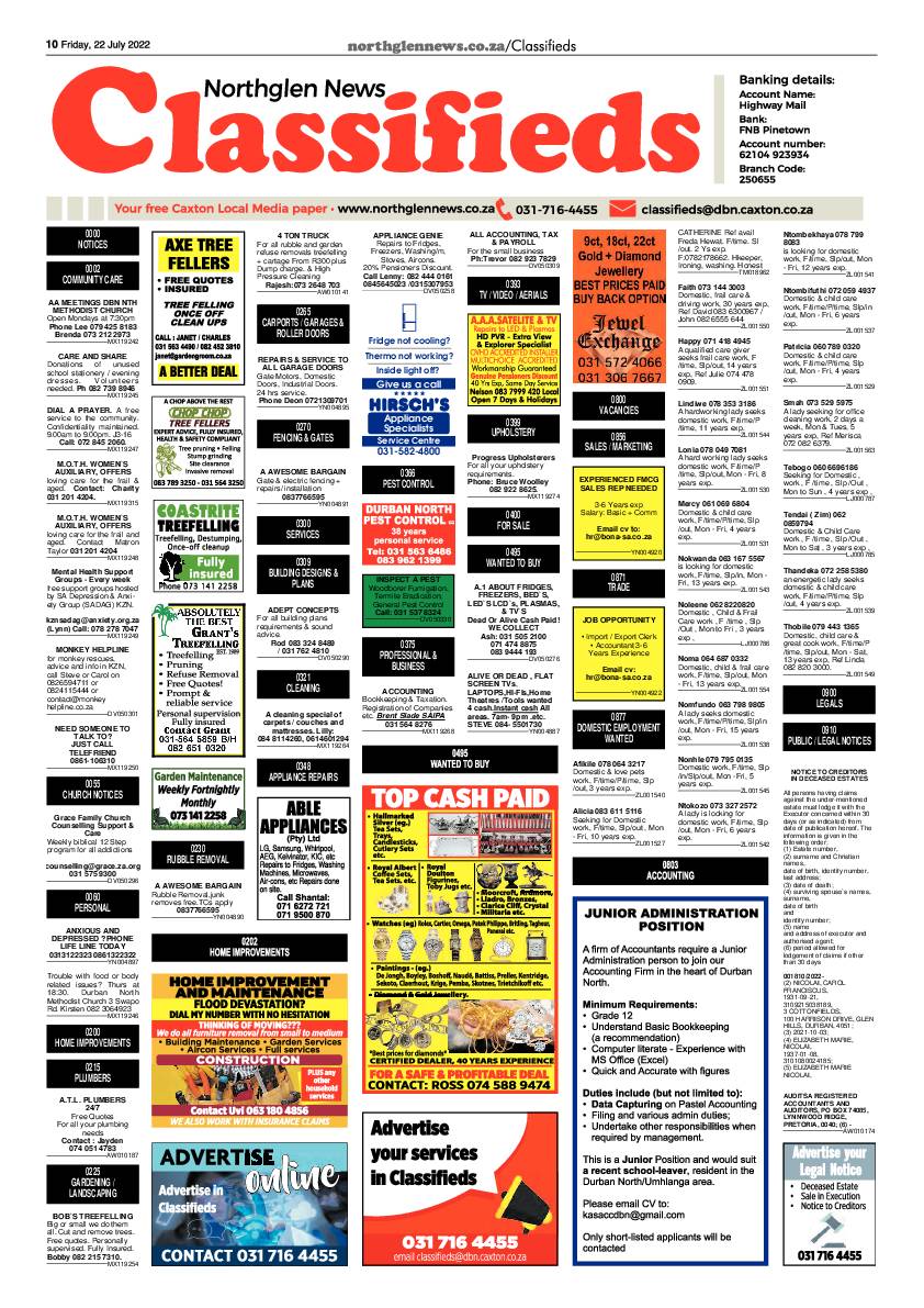 Northglen News 22 July 2022 page 10