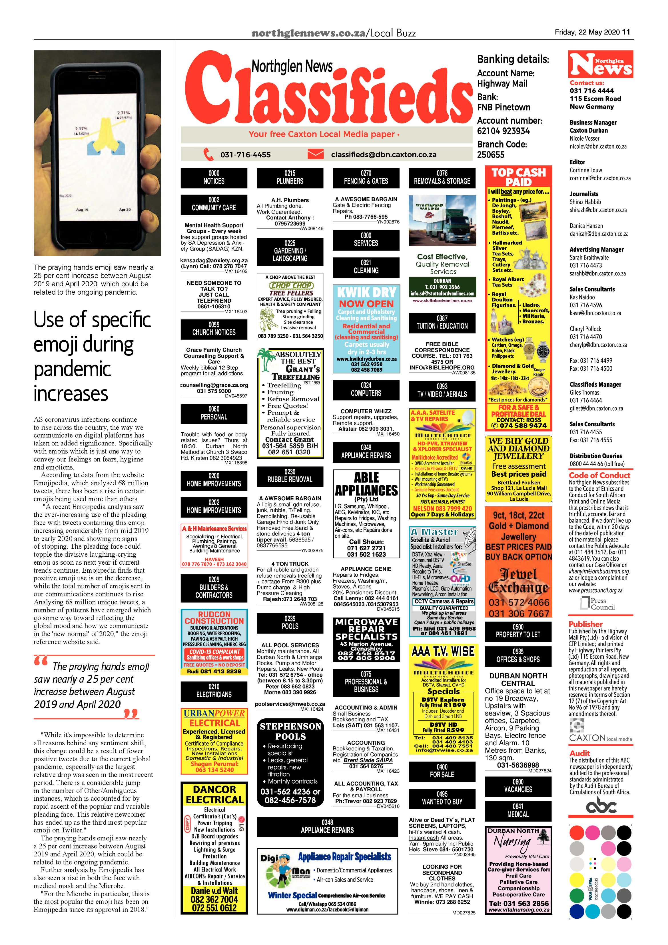 Northglen News 22 May 2020 page 11