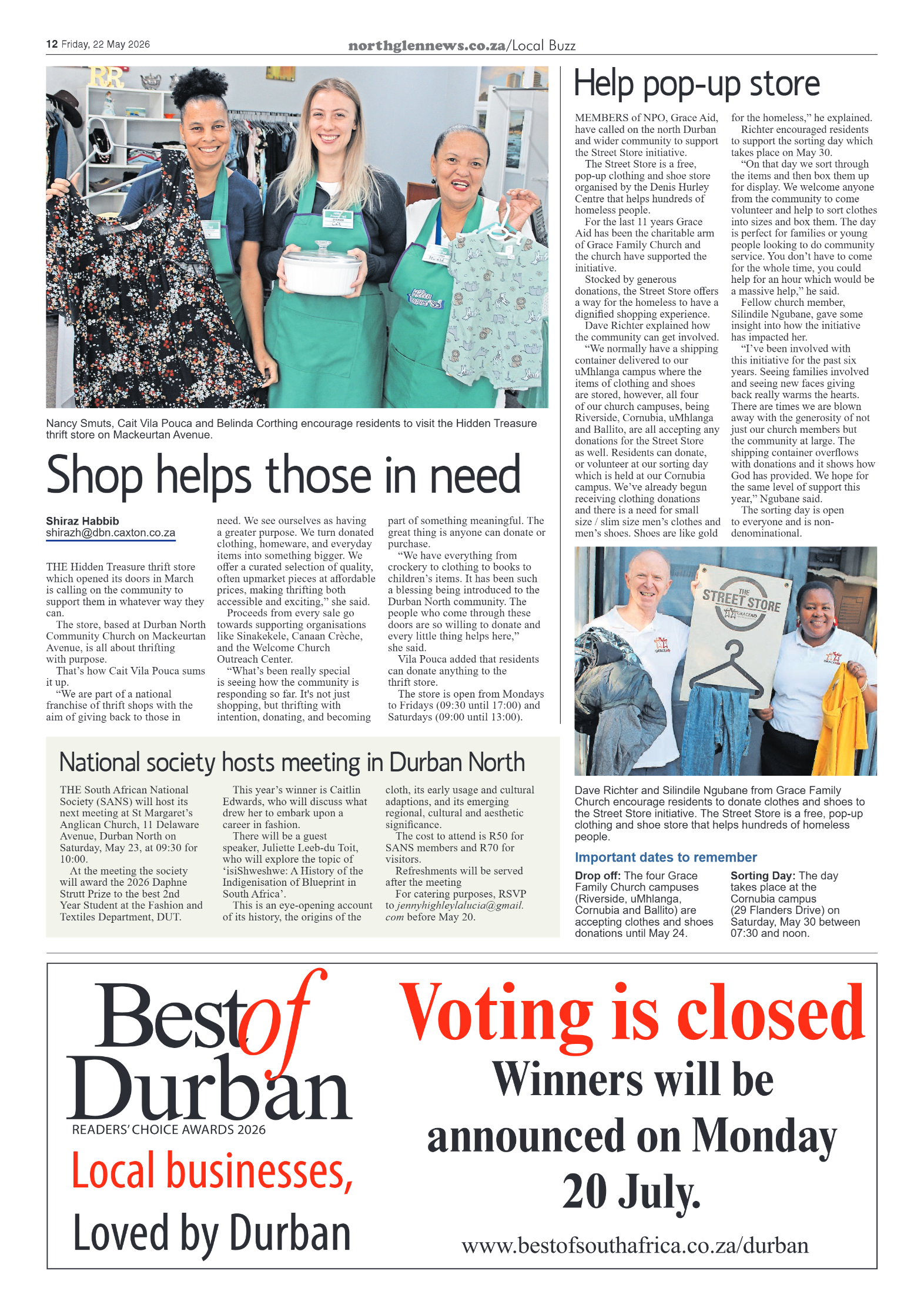 Northglen News 22 May 2026 page 12