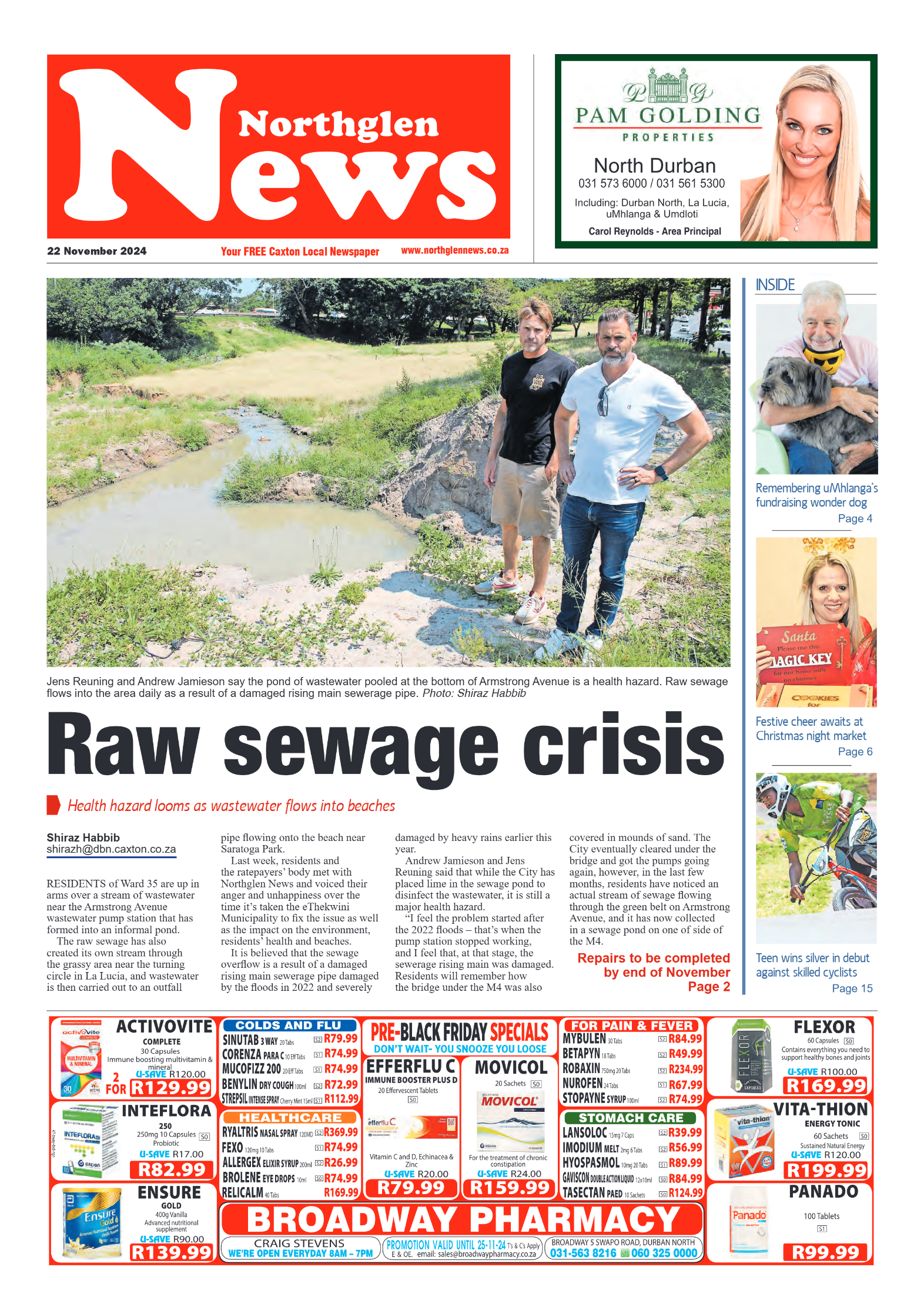 Northglen News 22 November 2024 page 1