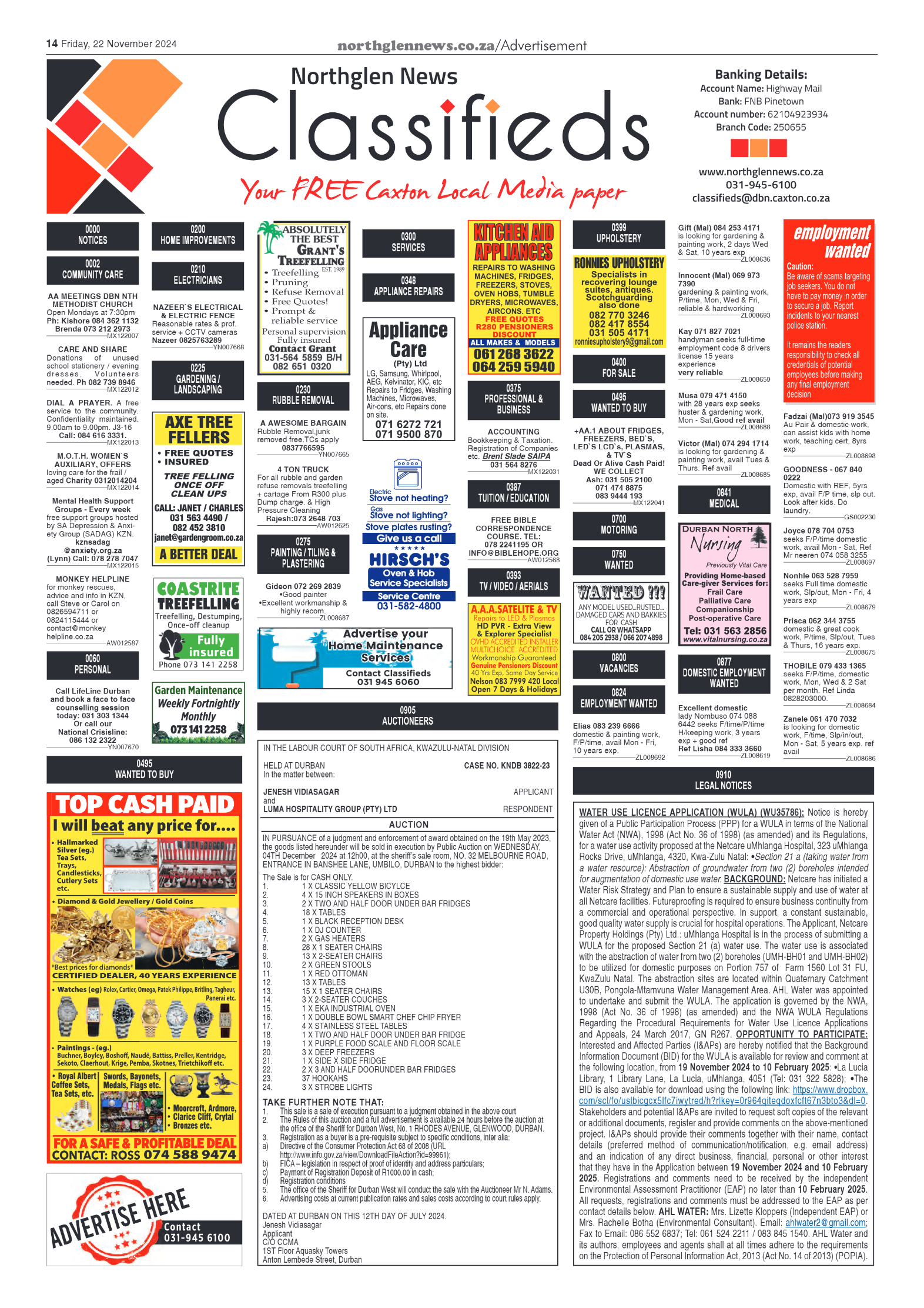 Northglen News 22 November 2024 page 14