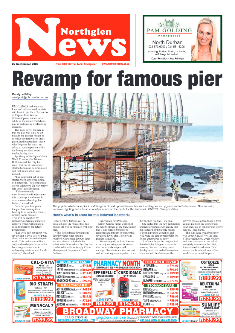 Northglen News 22 September 2023 page 1