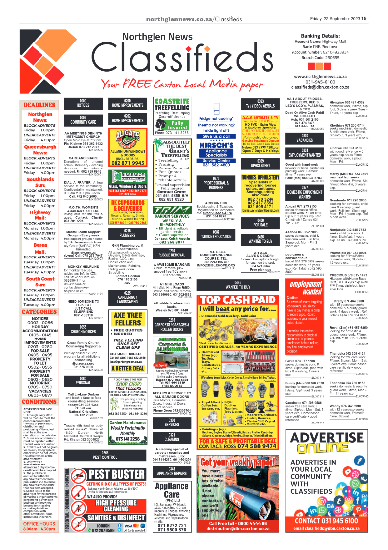 Northglen News 22 September 2023 page 15
