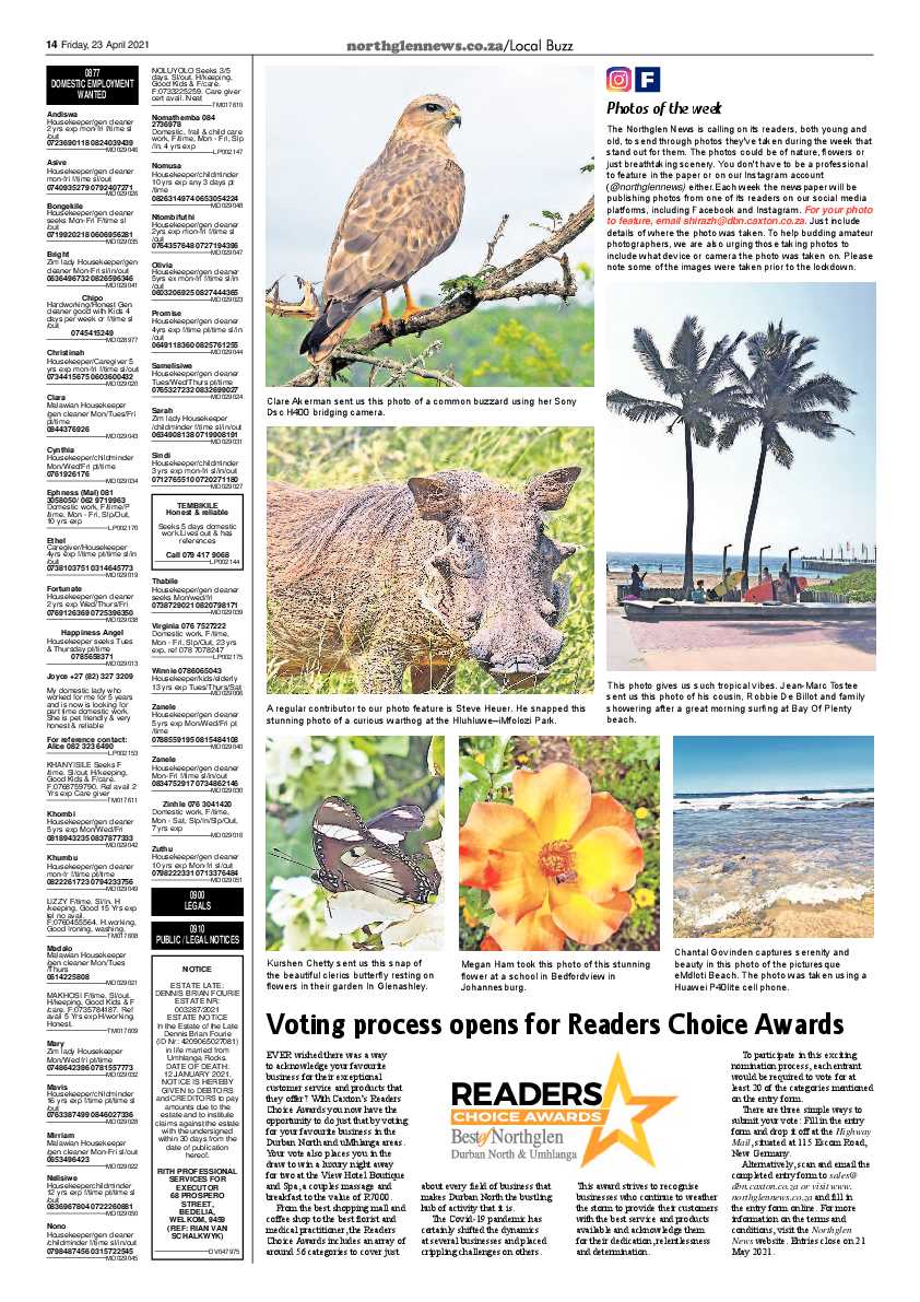 Northglen News 23 April 2021 page 14