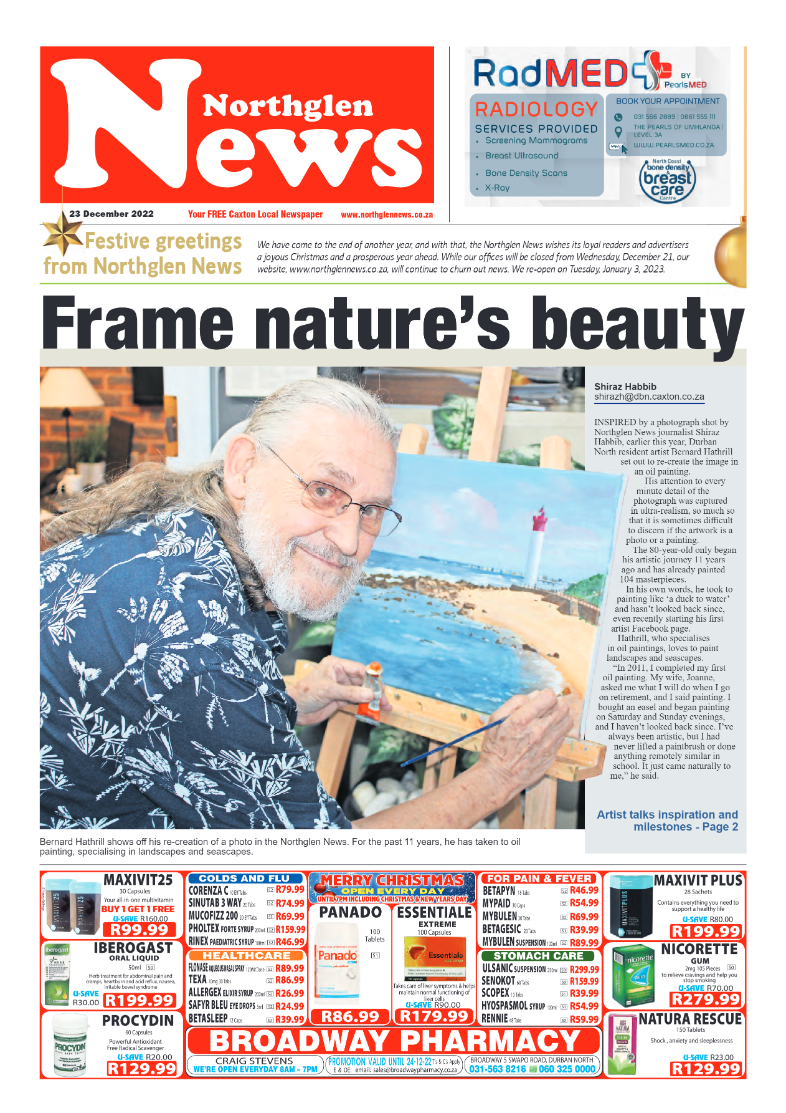 Northglen News 23 December 2022 page 1