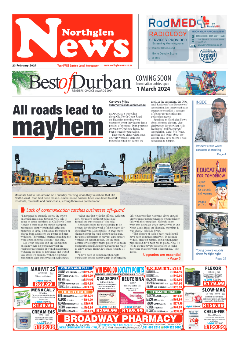 Northglen News 23 February 2024 page 1