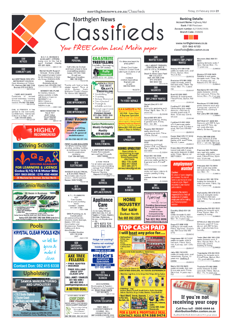 Northglen News 23 February 2024 page 21