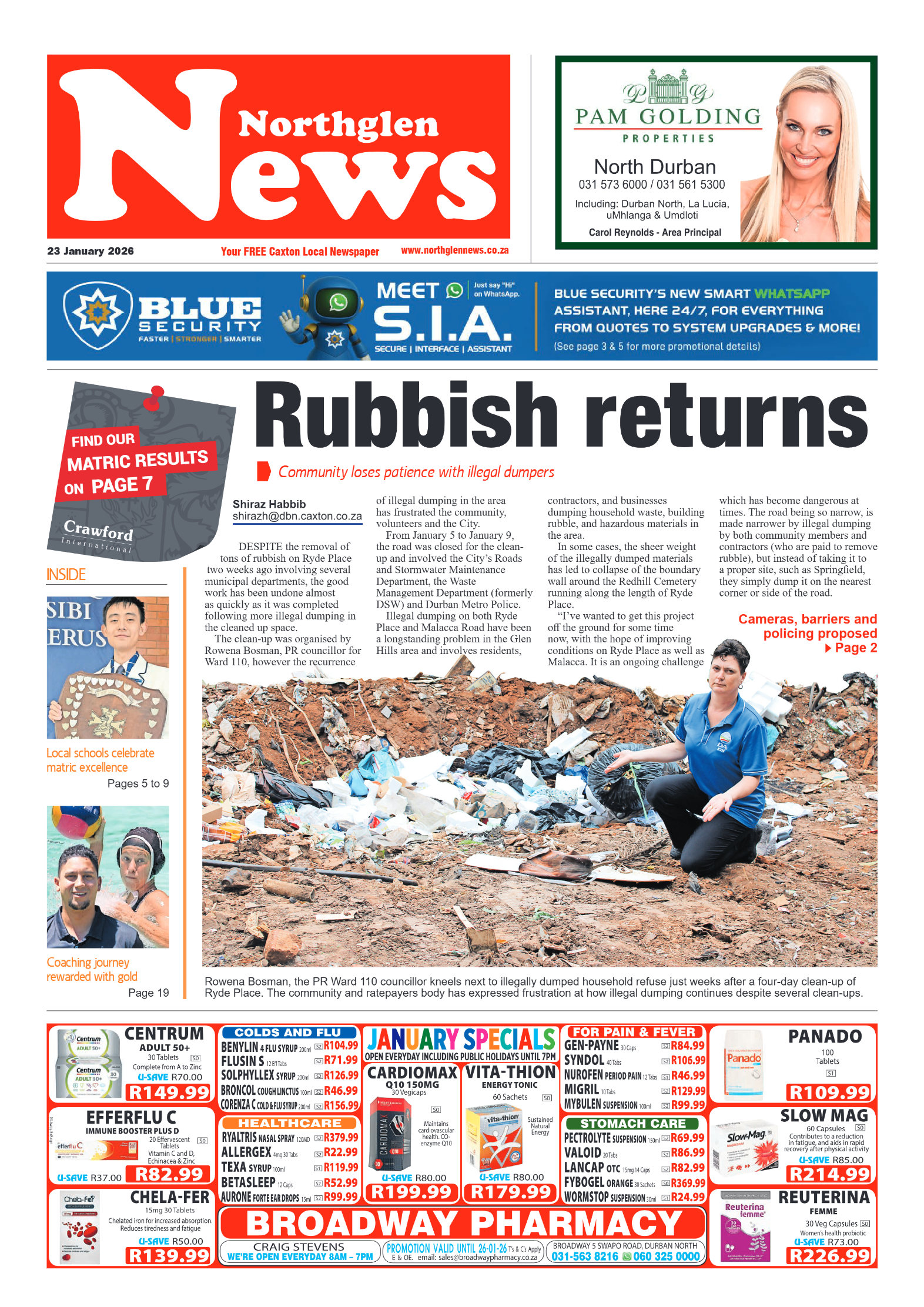 Northglen News 23 January 2026 page 1