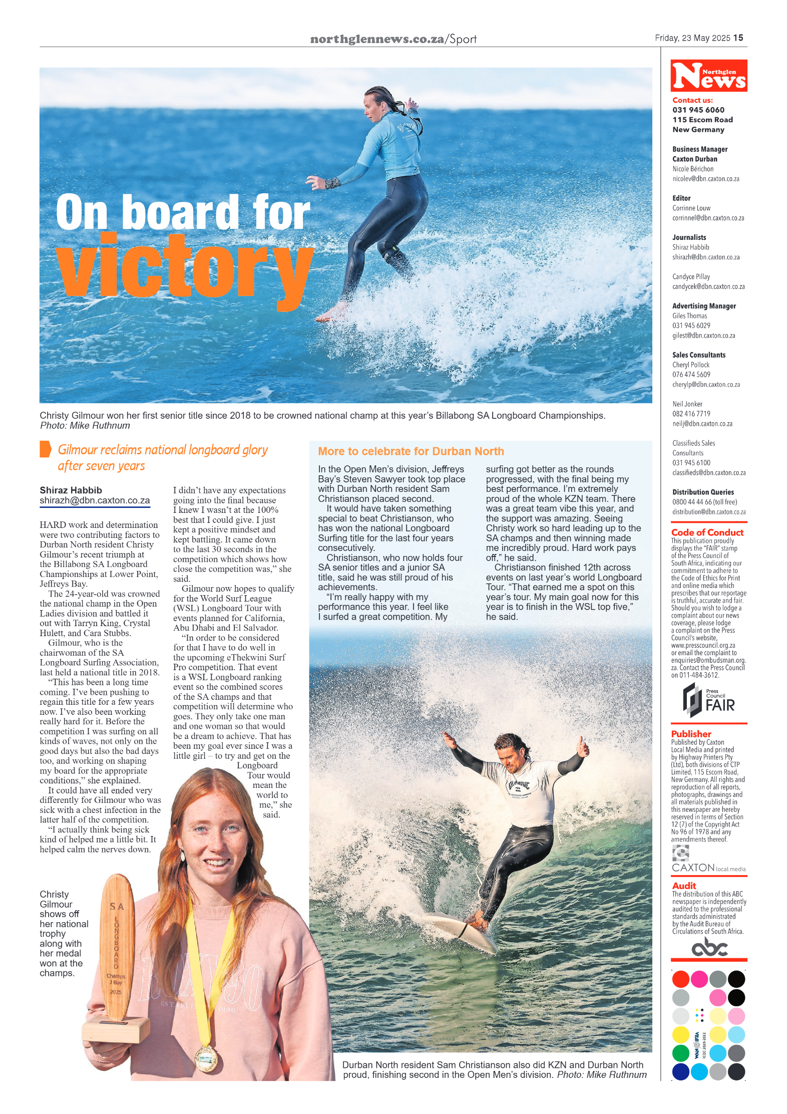 Northglen News 23 May 2025 page 15