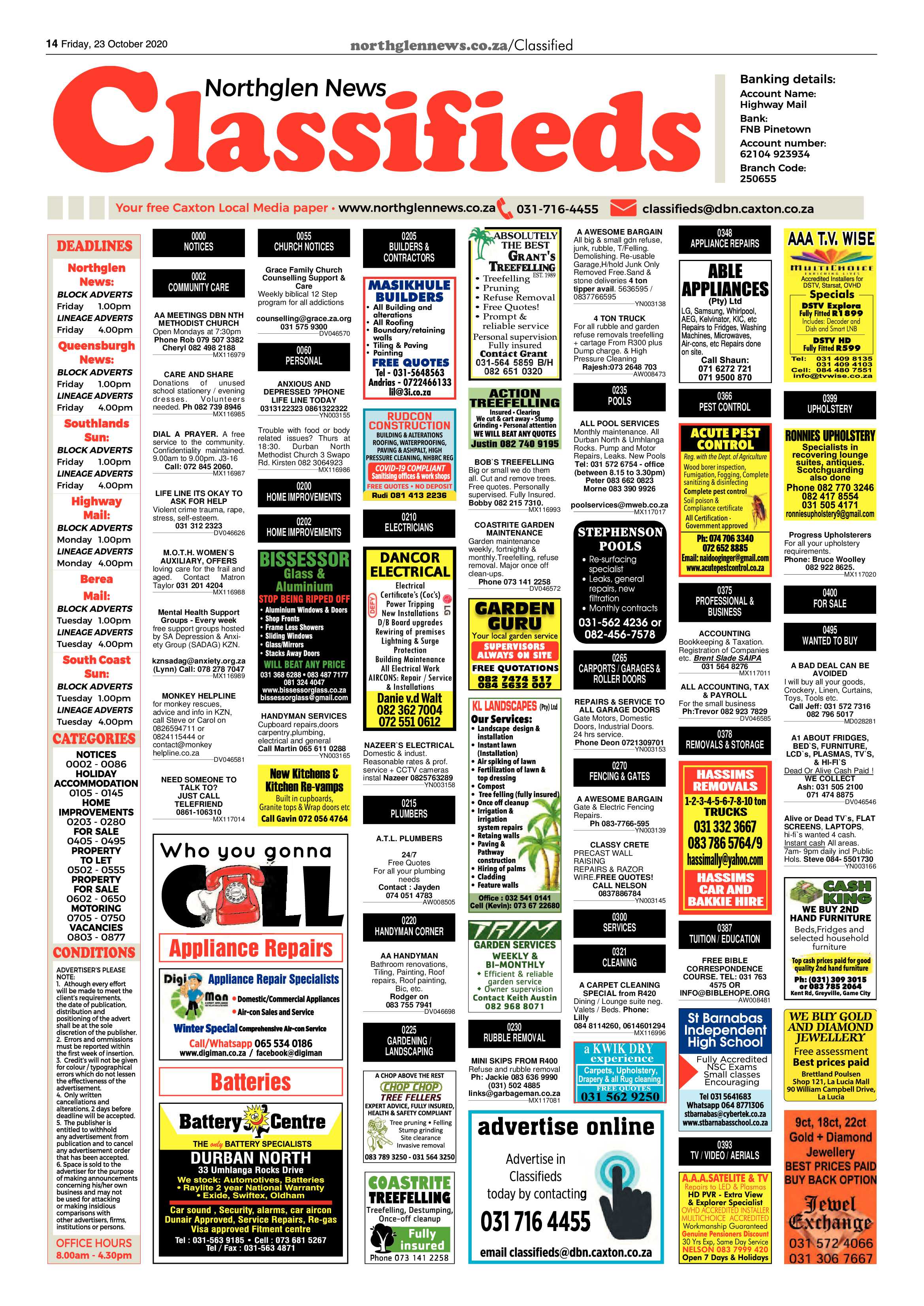 Northglen News 23 October 2020 page 14
