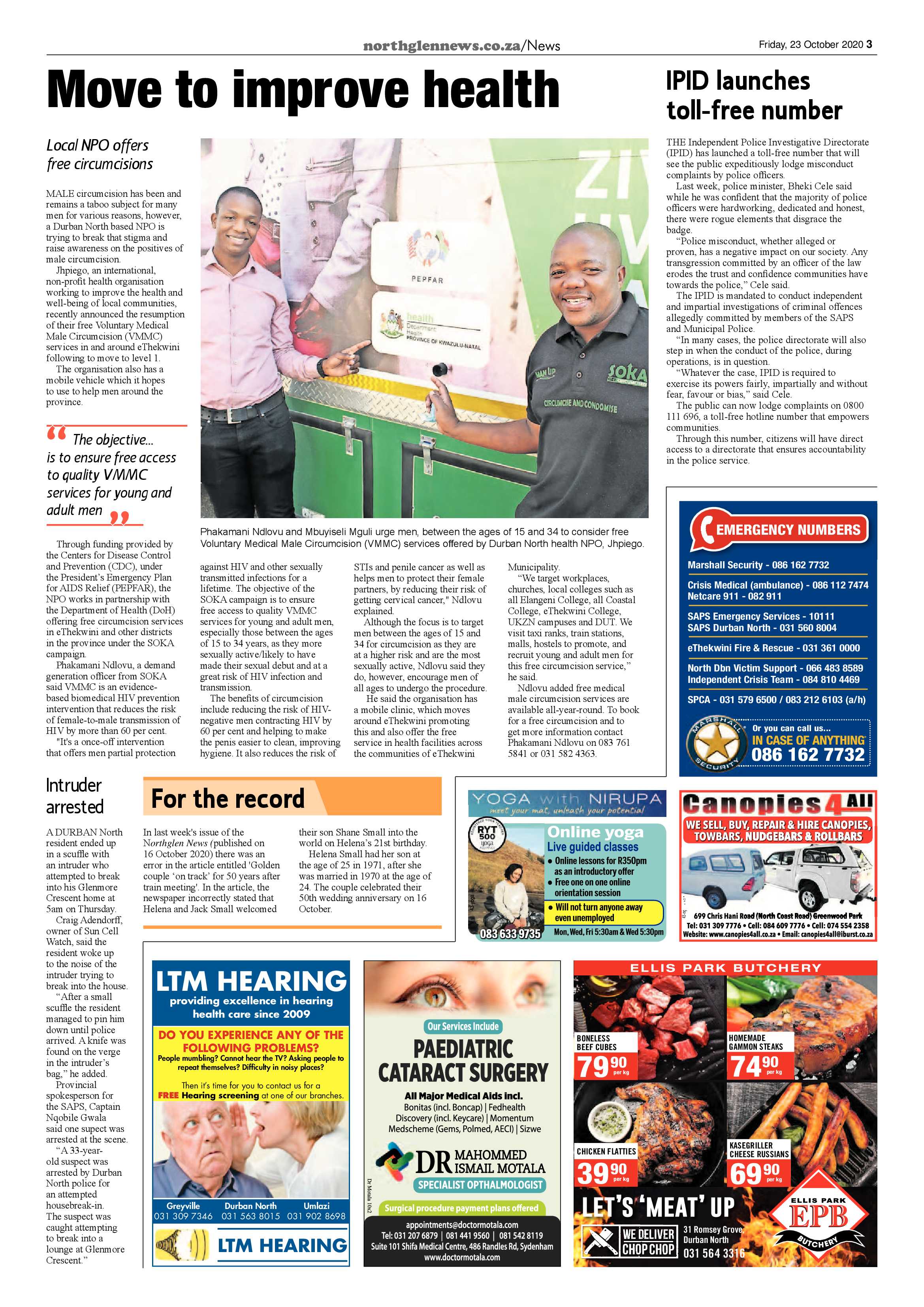 Northglen News 23 October 2020 page 3