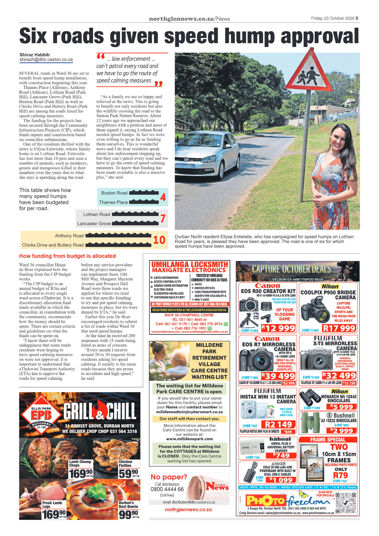 Northglen News 23 October 2026 page 3