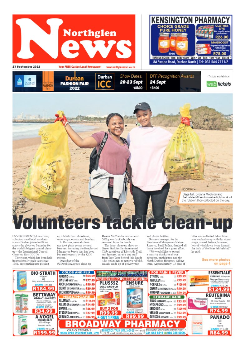 Northglen News 23 September 2022 page 1