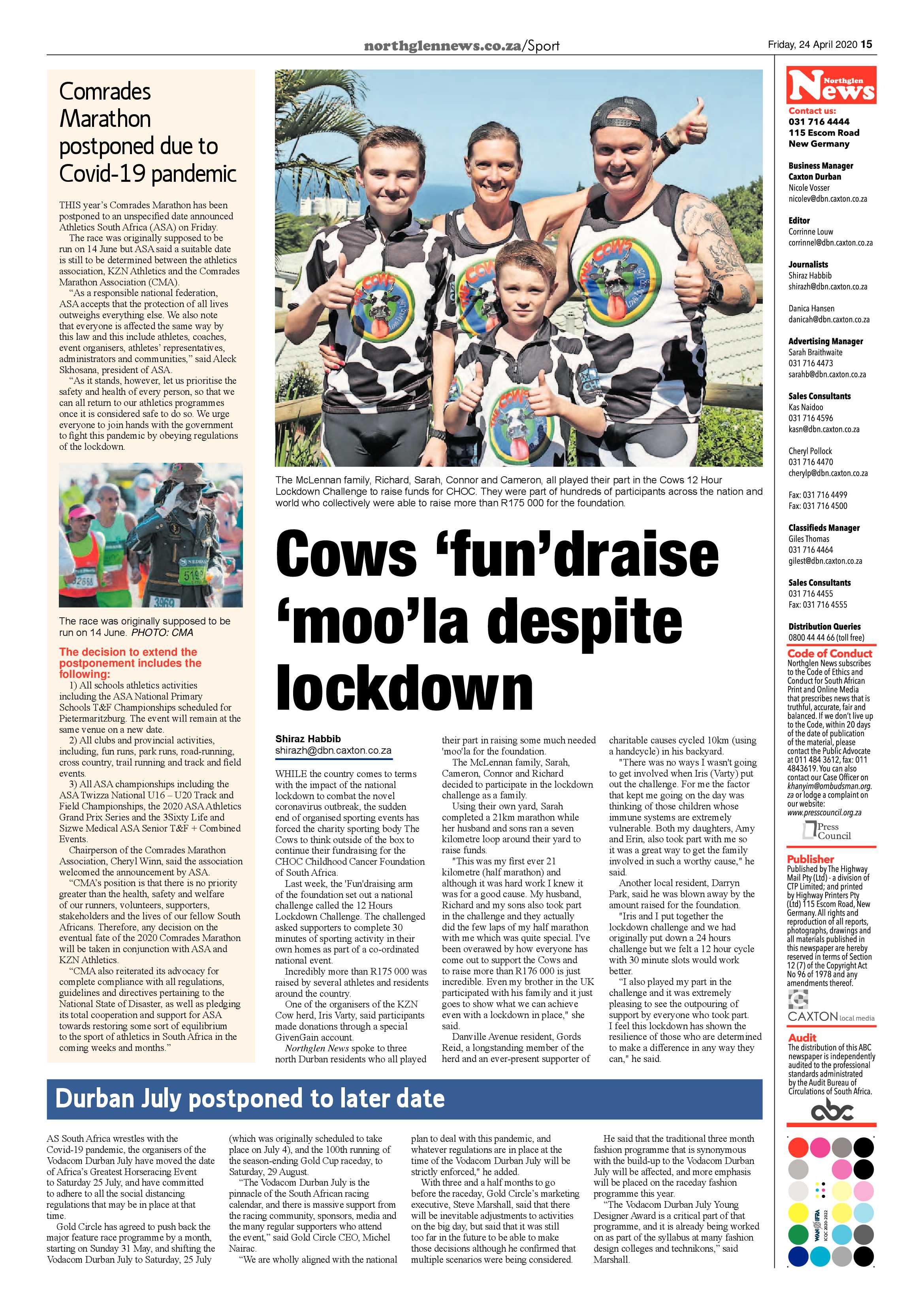 Northglen News 24 April 2020 page 15