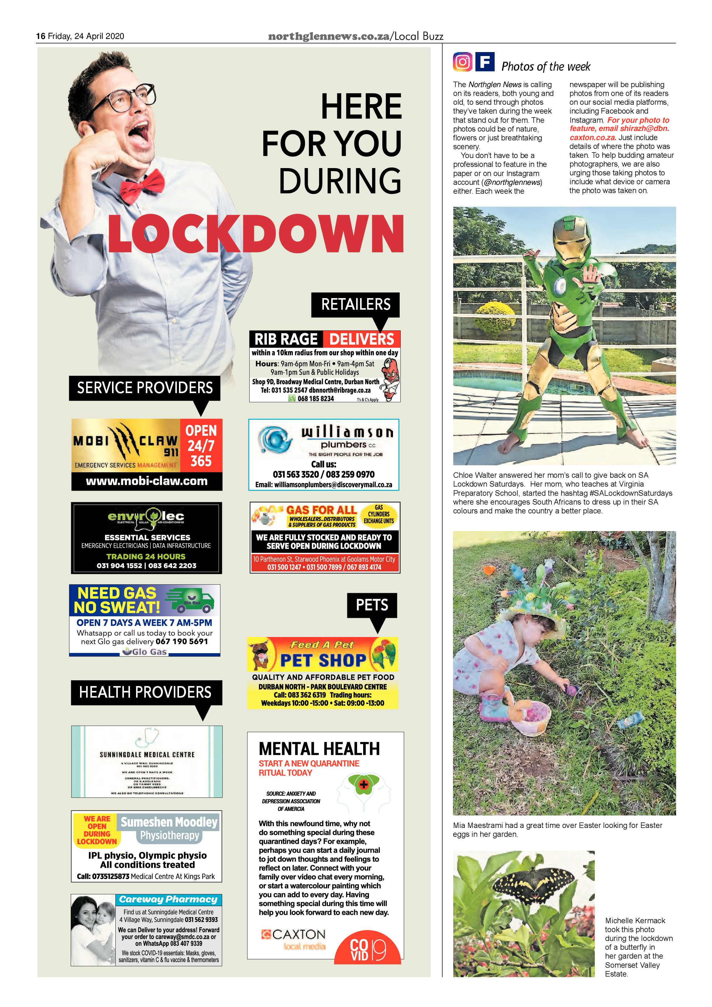 Northglen News 24 April 2020 page 16
