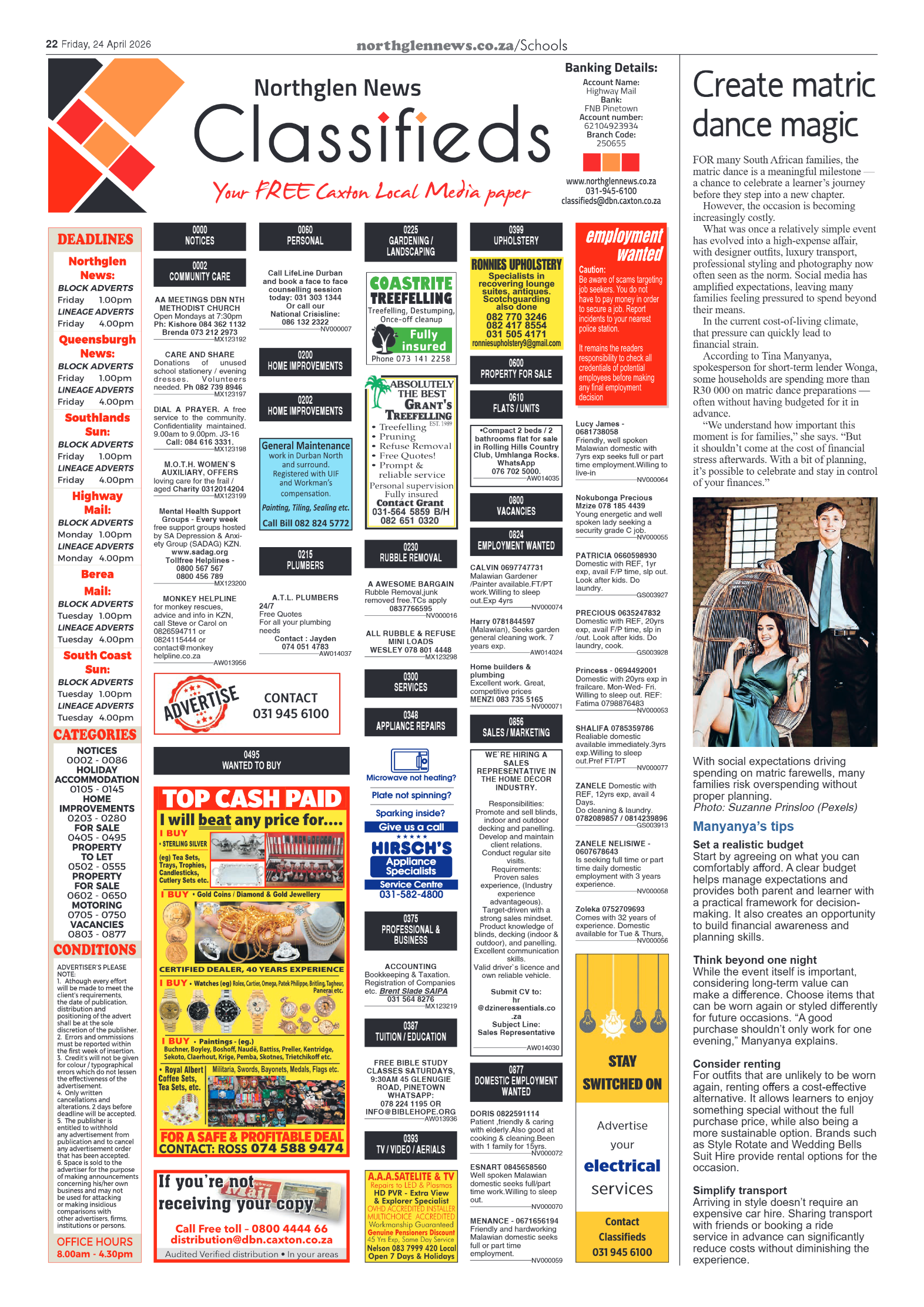 Northglen News 24 April 2026 page 22