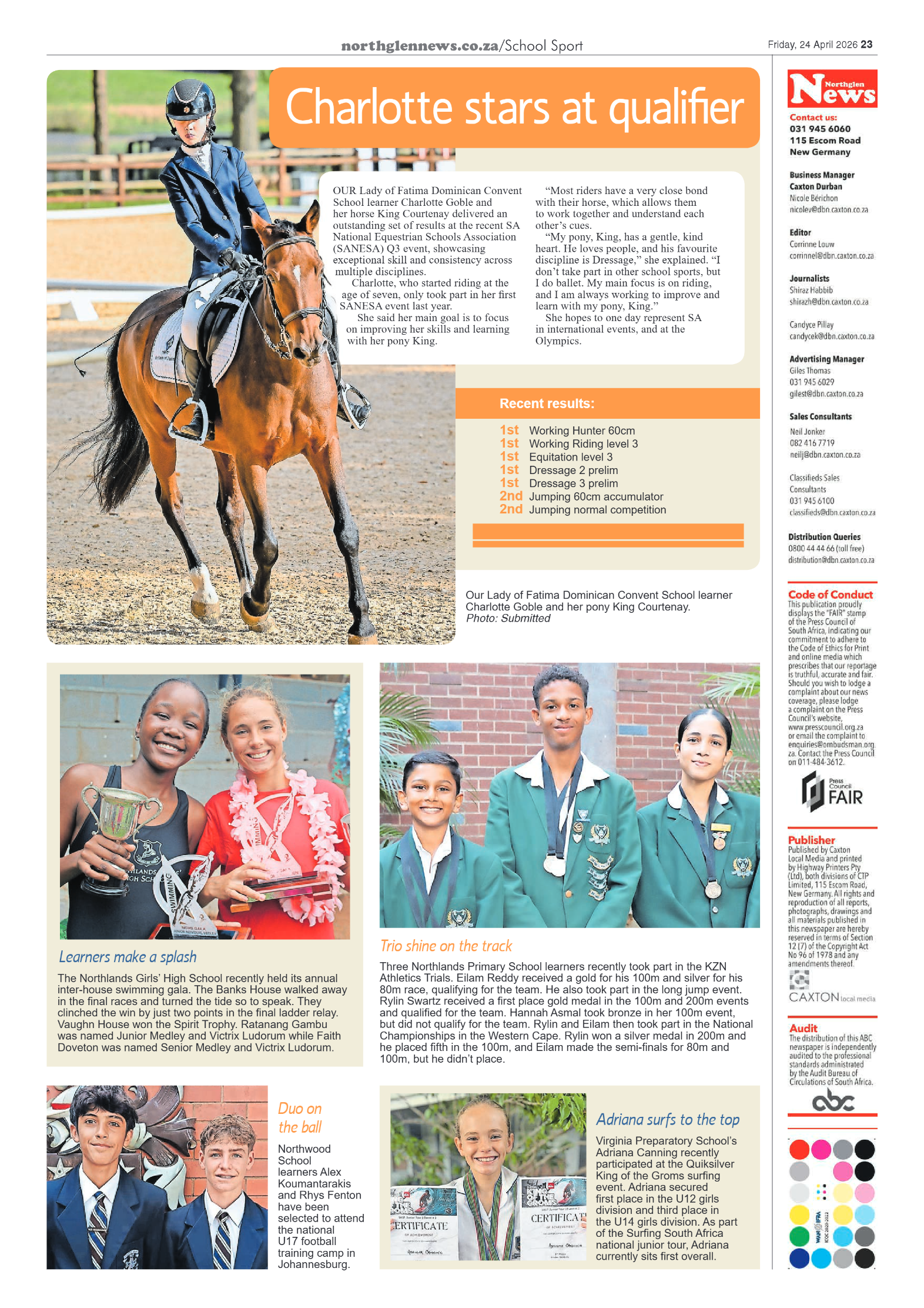 Northglen News 24 April 2026 page 23