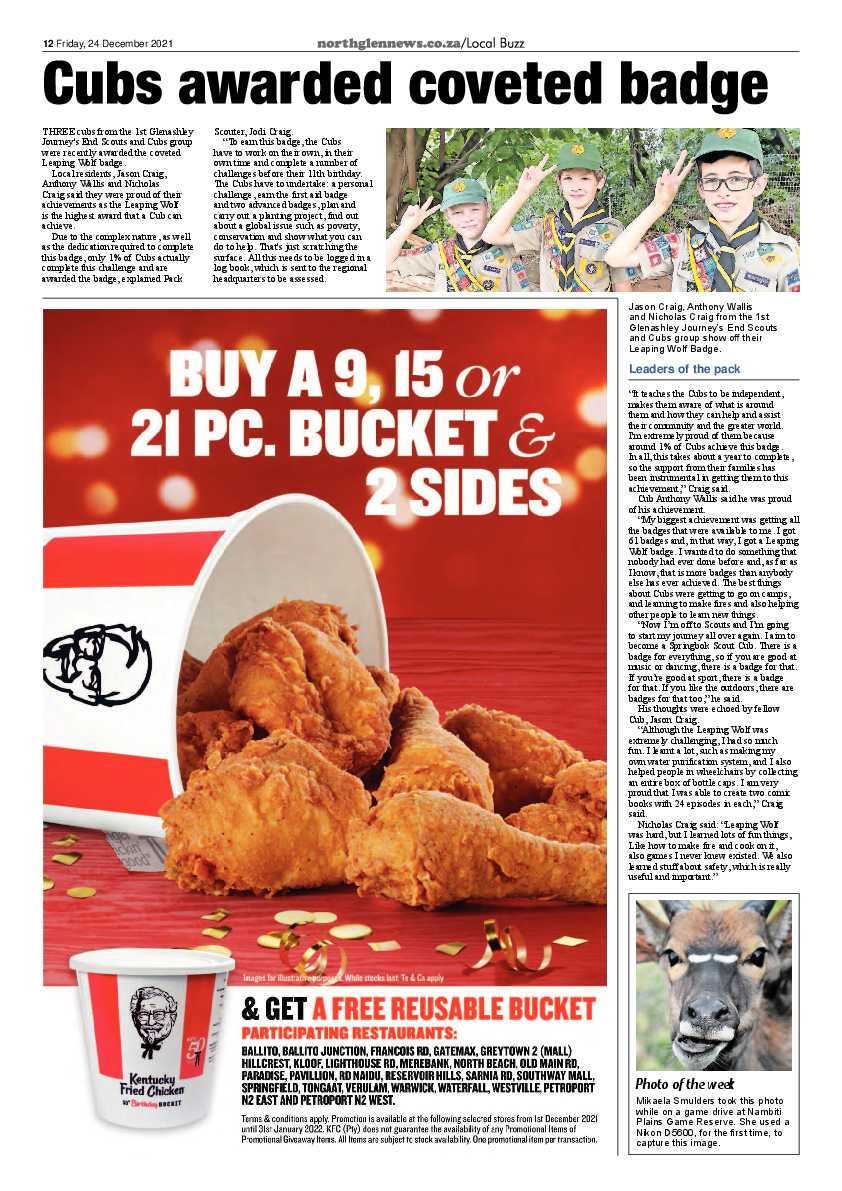 Northglen News 24 December 2021 page 12