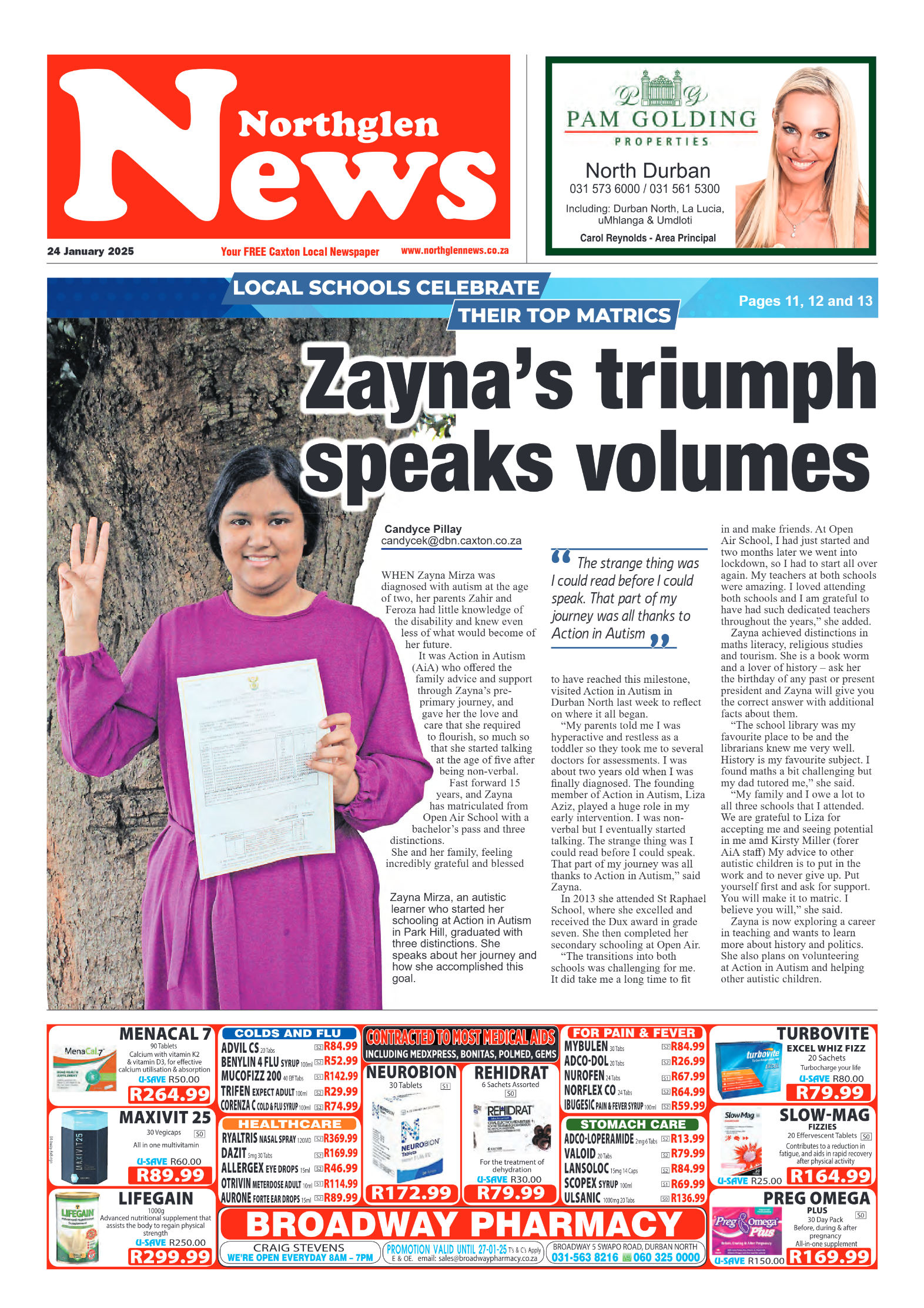 Northglen News 24 January 2025 page 1