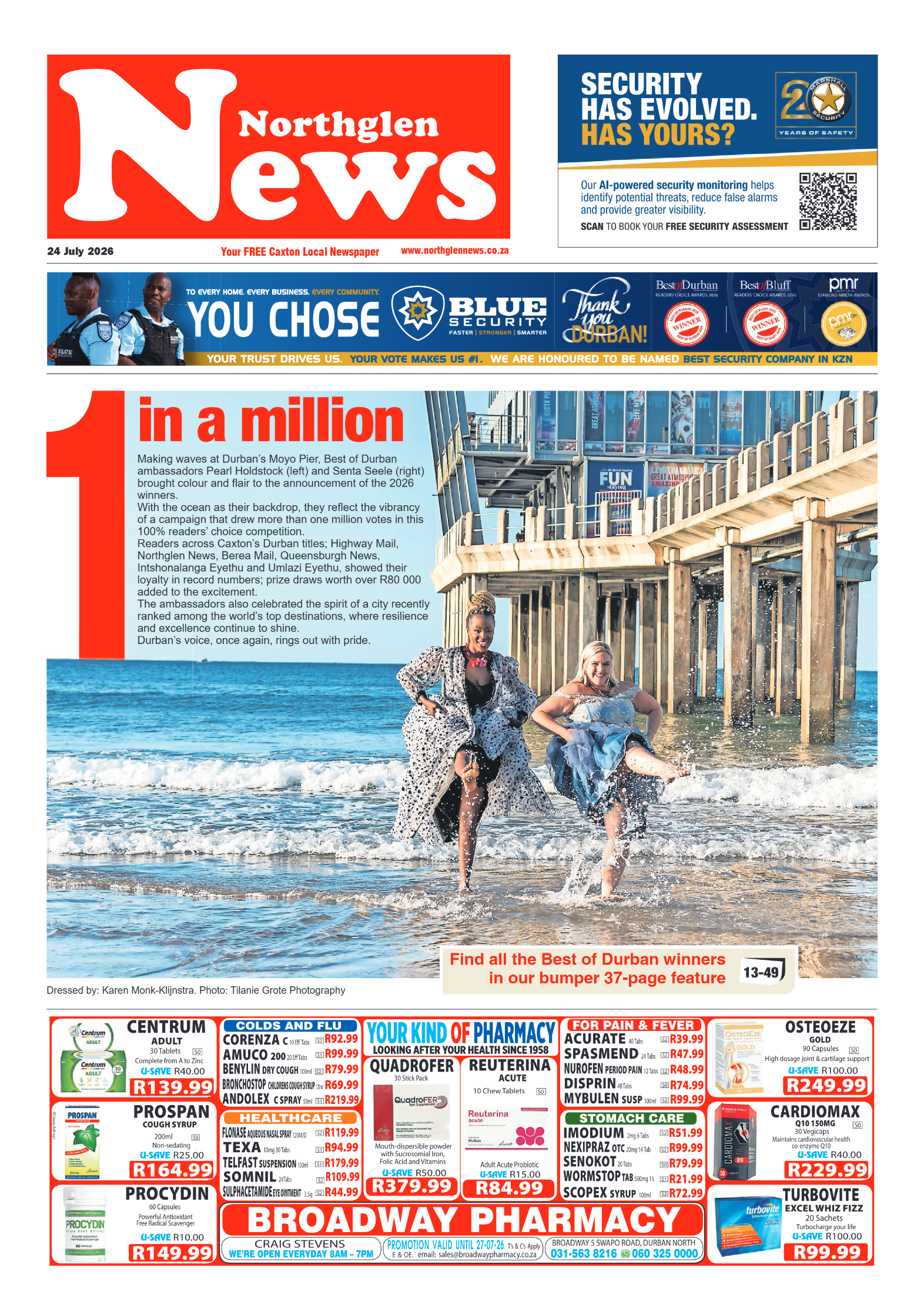 Northglen News 24 July 2026 page 1