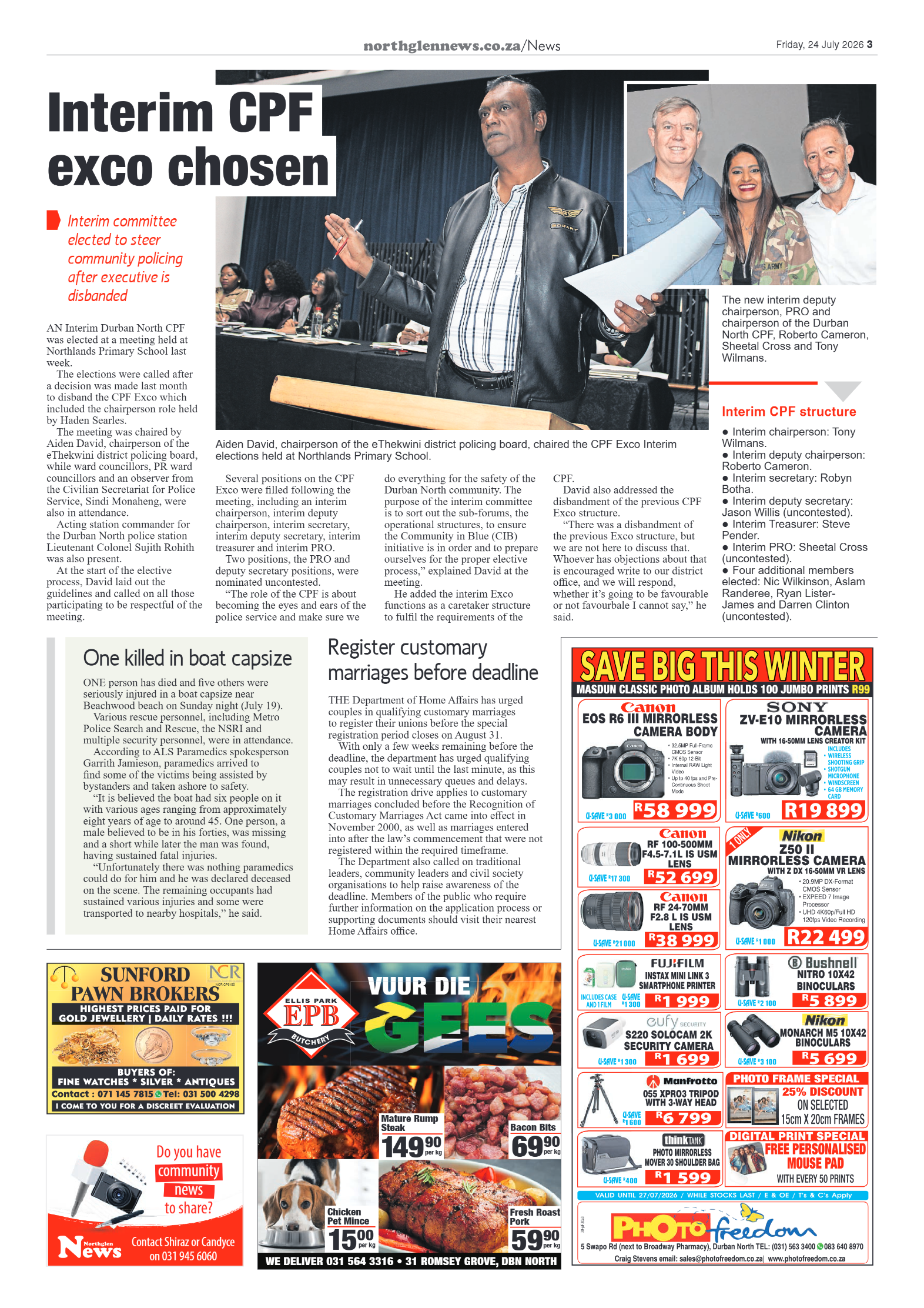 Northglen News 24 July 2026 page 3