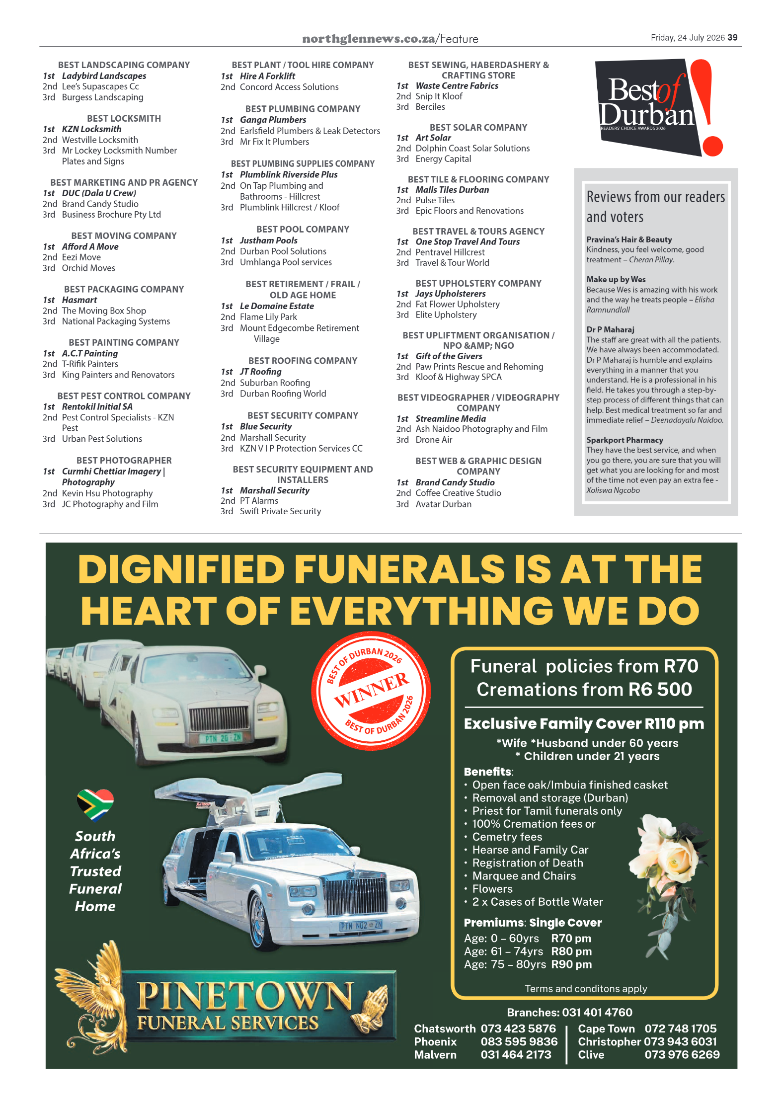 Northglen News 24 July 2026 page 39