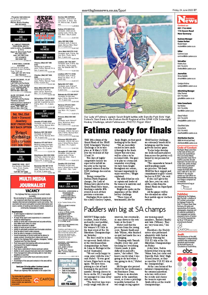 Northglen News 24 June 2022 page 27