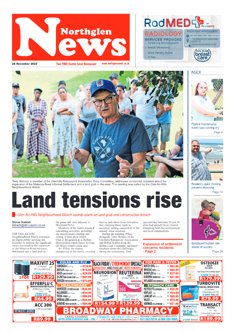 Northglen News 24 November 2023 page 1