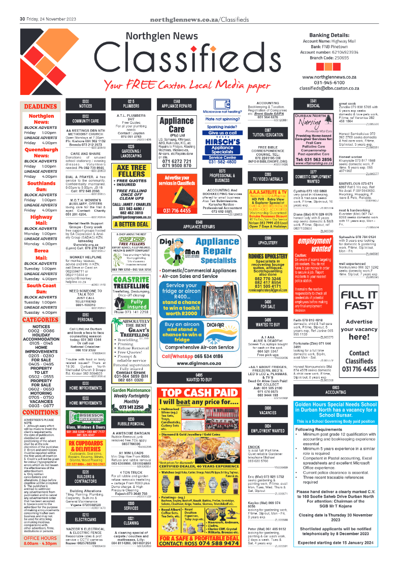 Northglen News 24 November 2023 page 31
