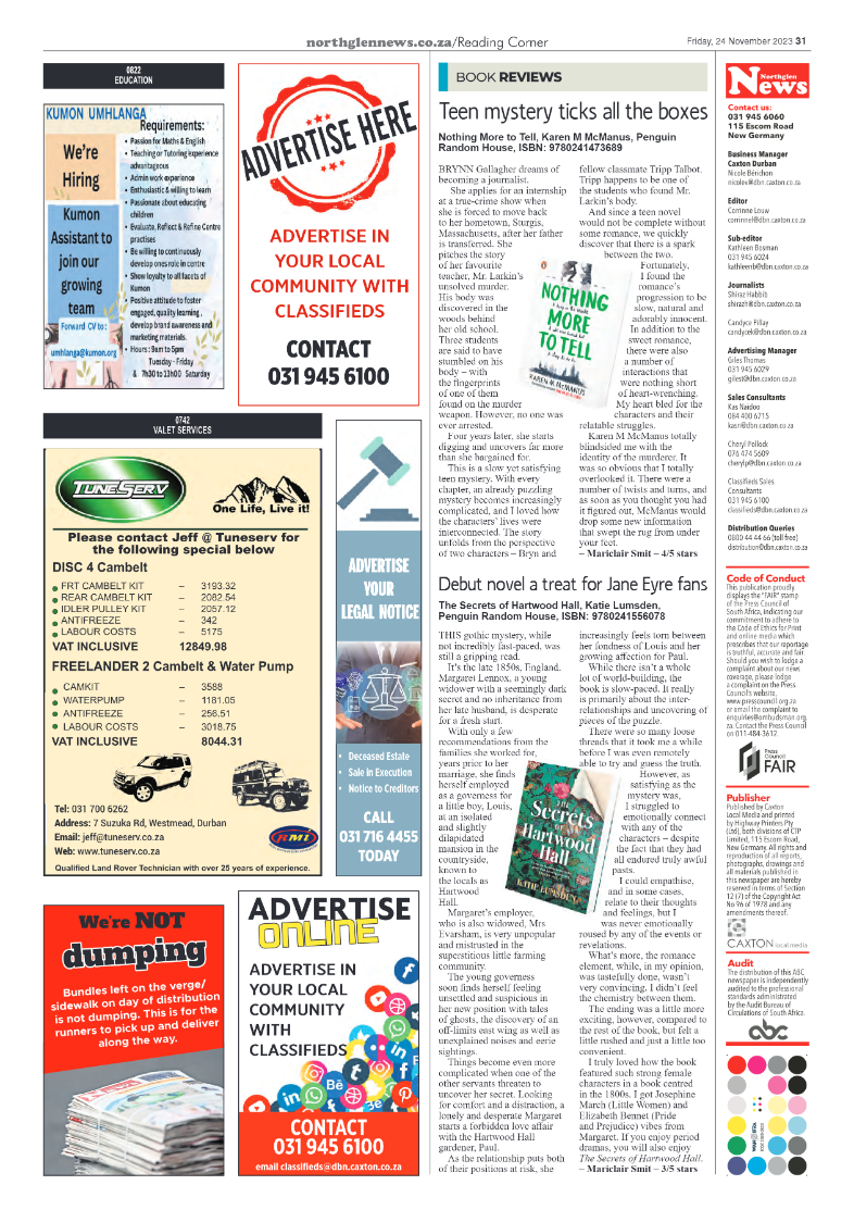 Northglen News 24 November 2023 page 32