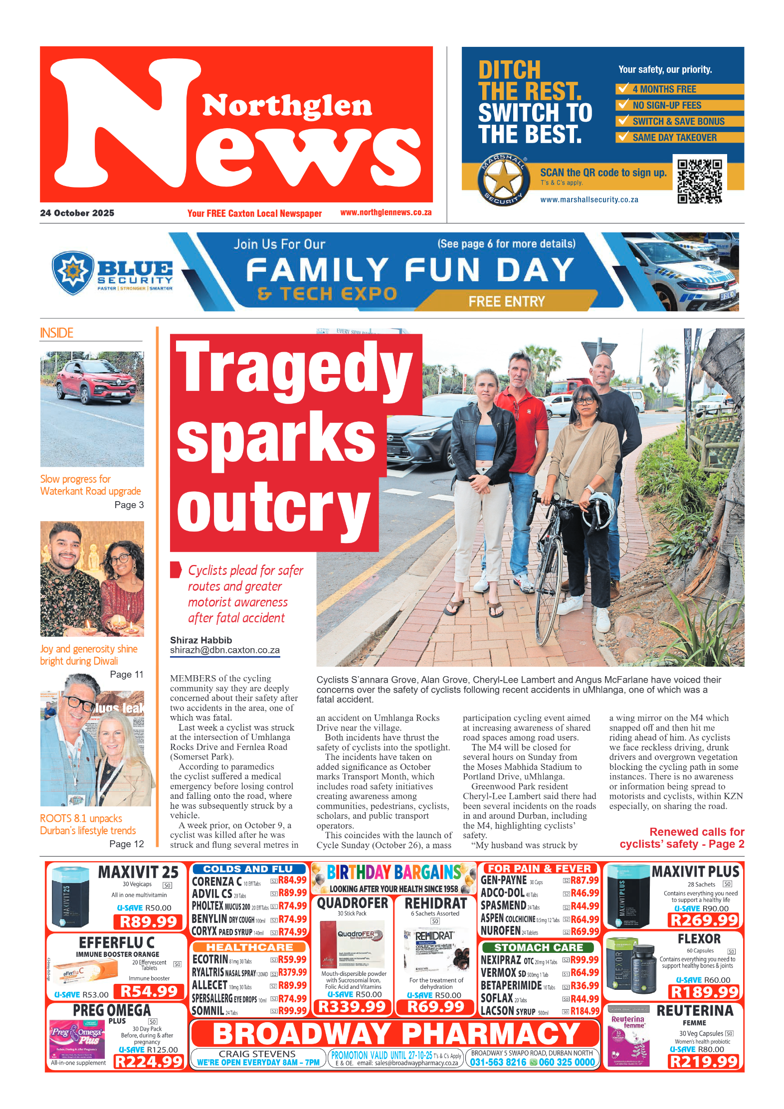 Northglen News 24 October 2025 page 1